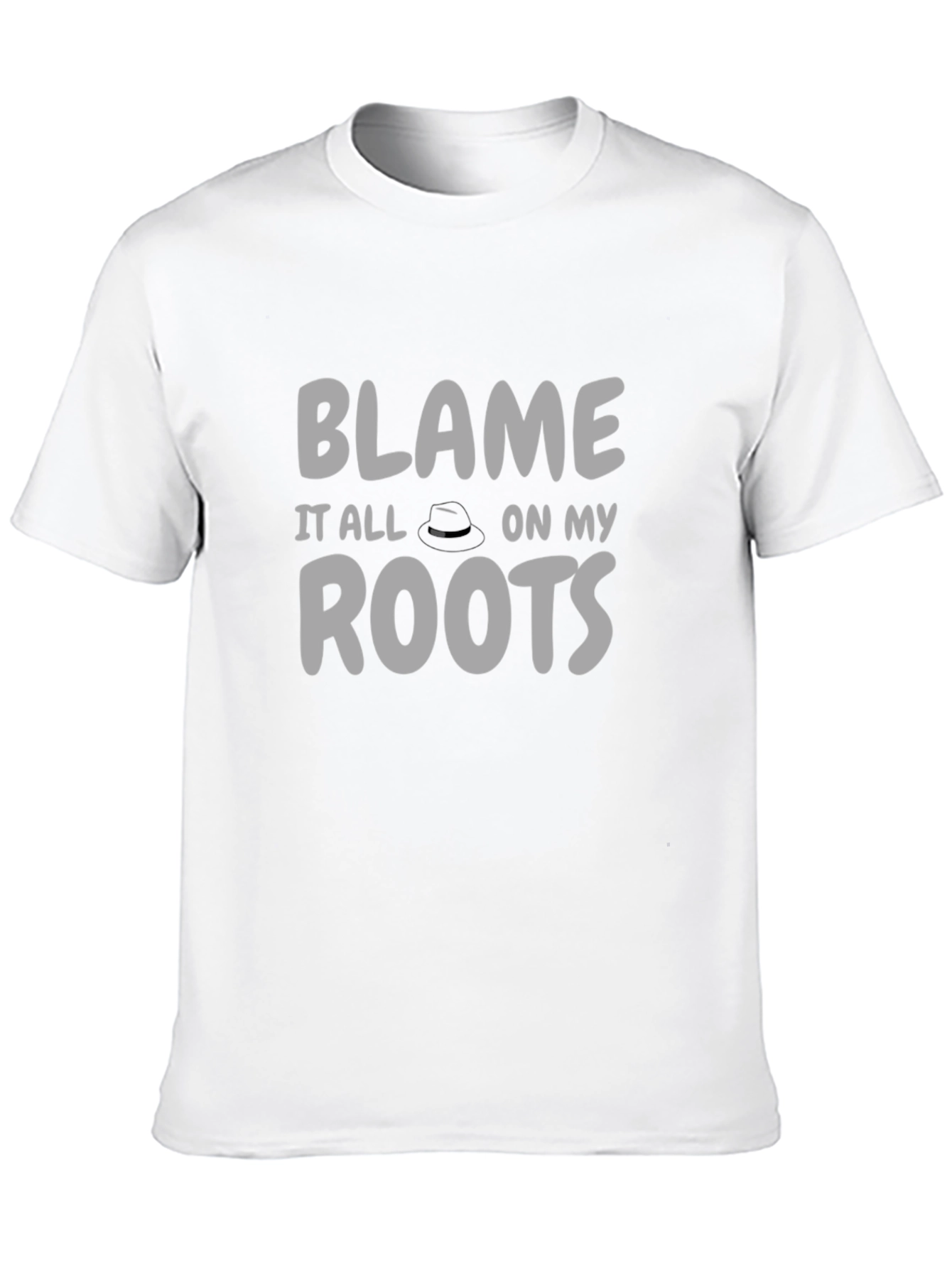 Black Blame It On My Roots Graphic T-Shirt view 10