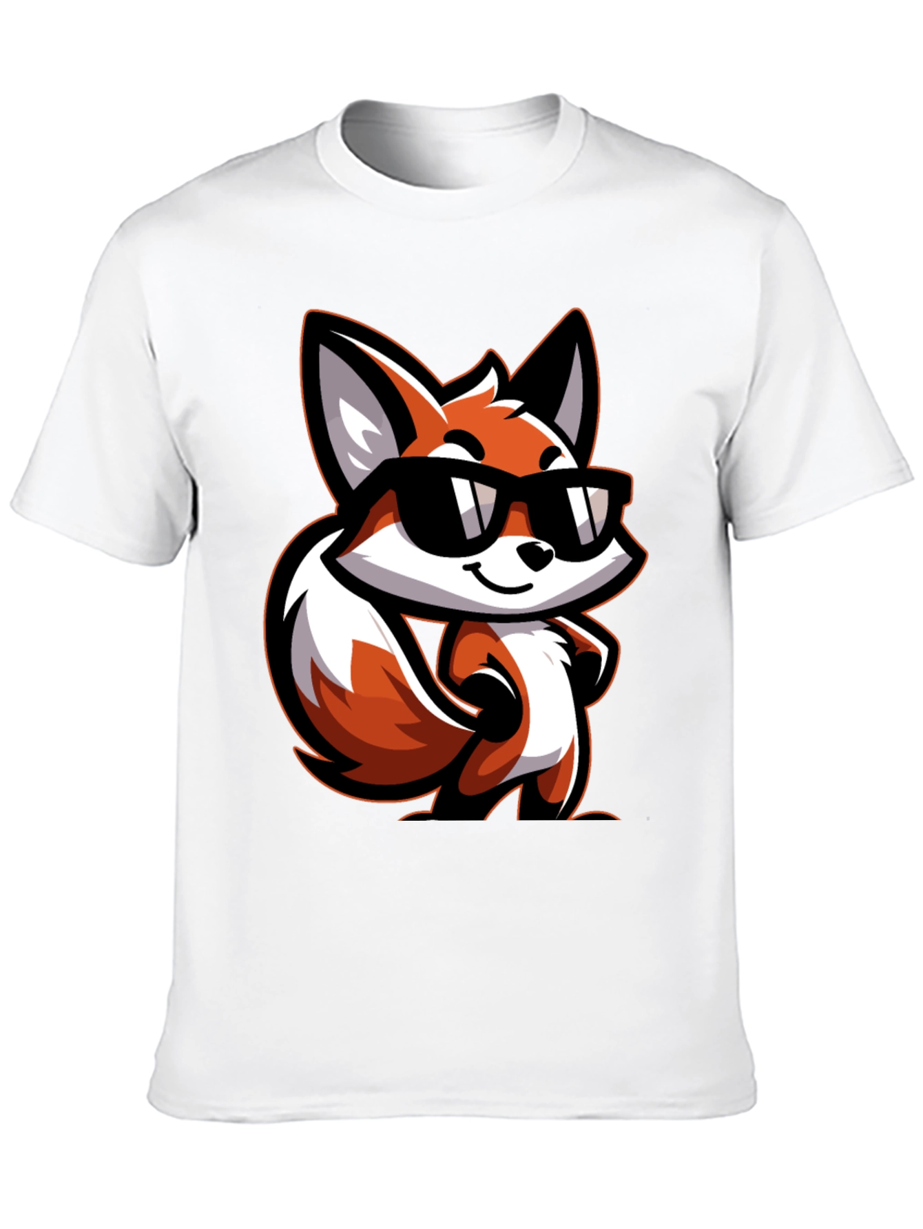 Cool Fox Graphic Tee - Black T-Shirt - 10