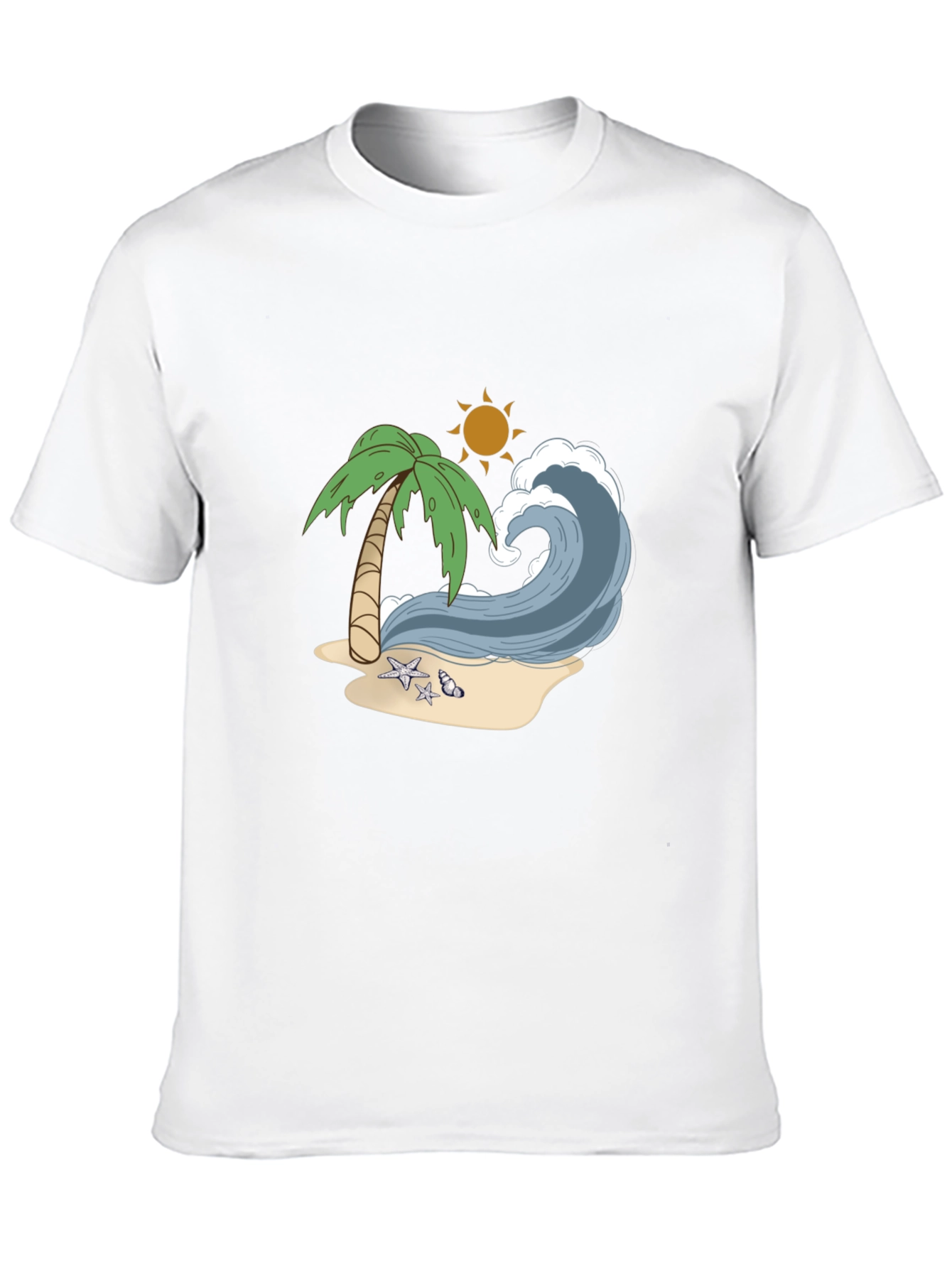 Black Beach Wave Graphic Tee - Tropical Vibes view 10
