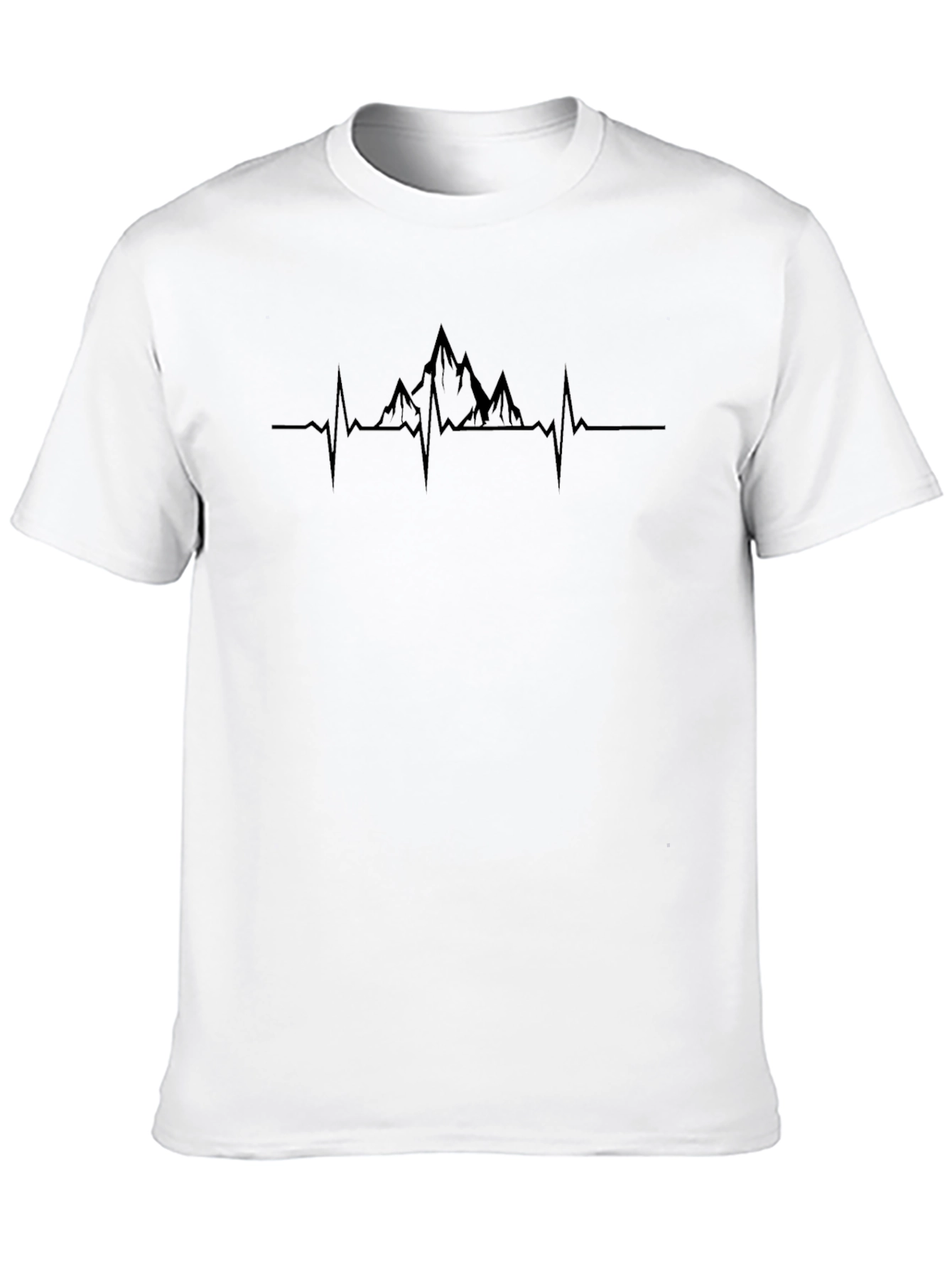 Black Mountain Heartbeat Graphic Tee - Black Crew Neck view 10