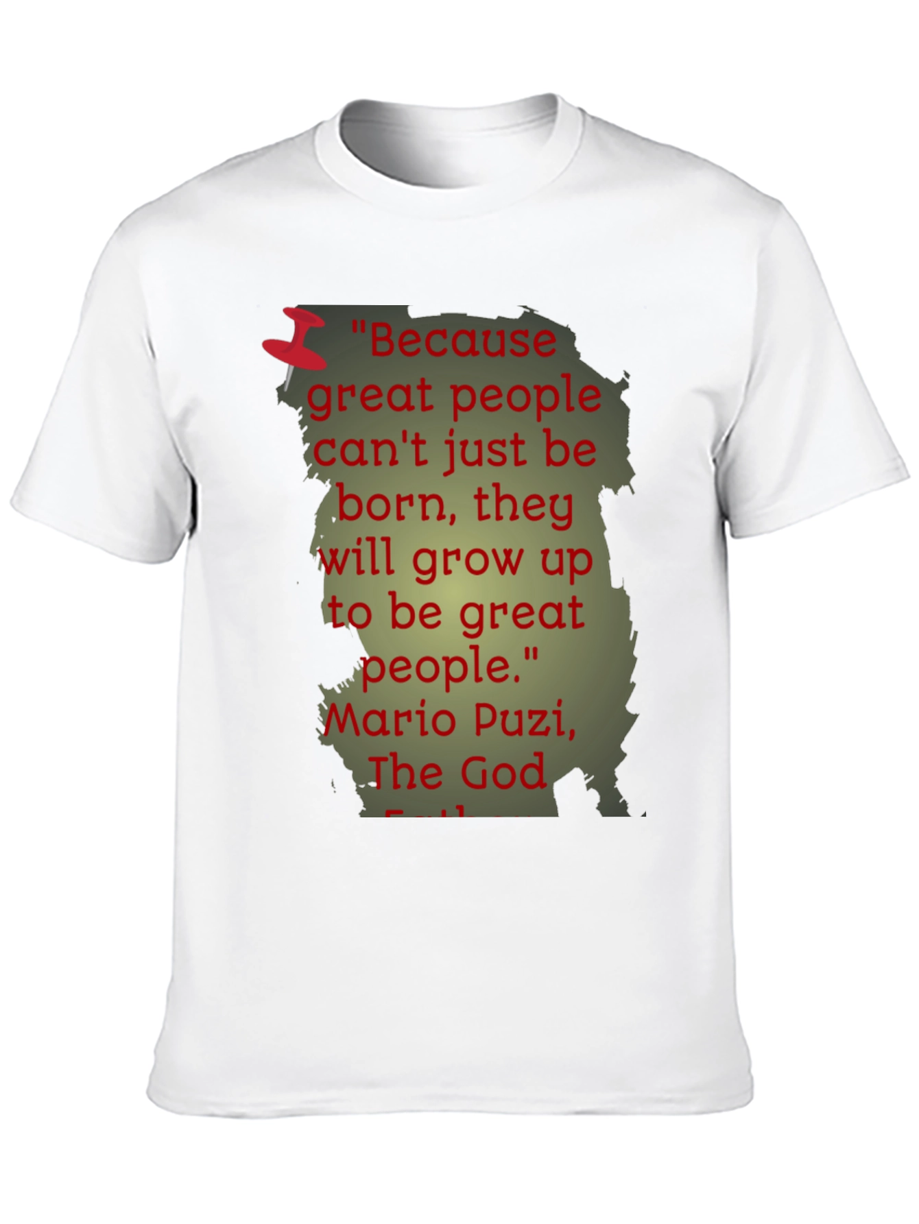 Black Inspiring Quote T-Shirt - Mario Puzi view 10