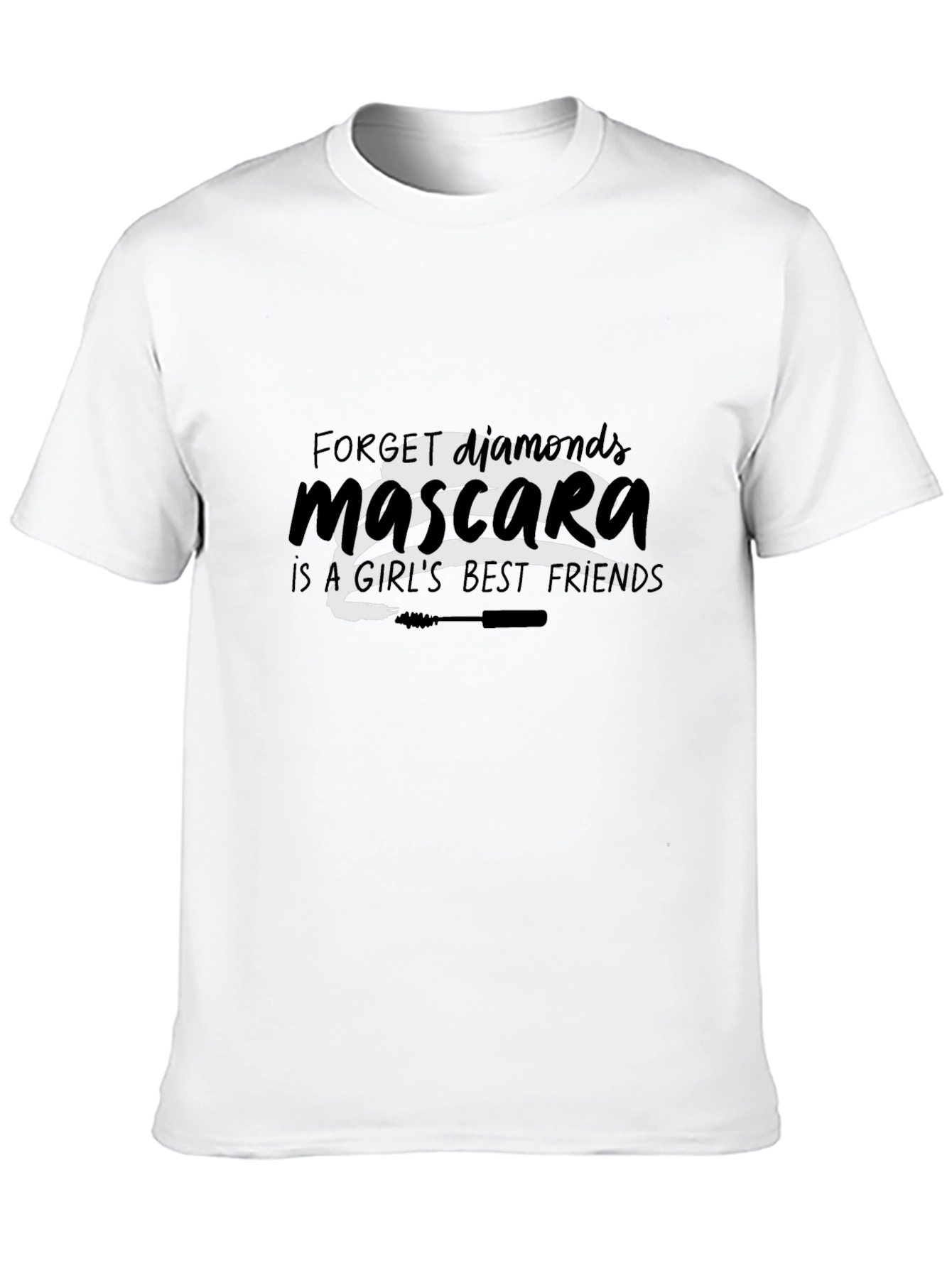 Black Mascara is a Girl's Best Friend - Black T-shirt view 10