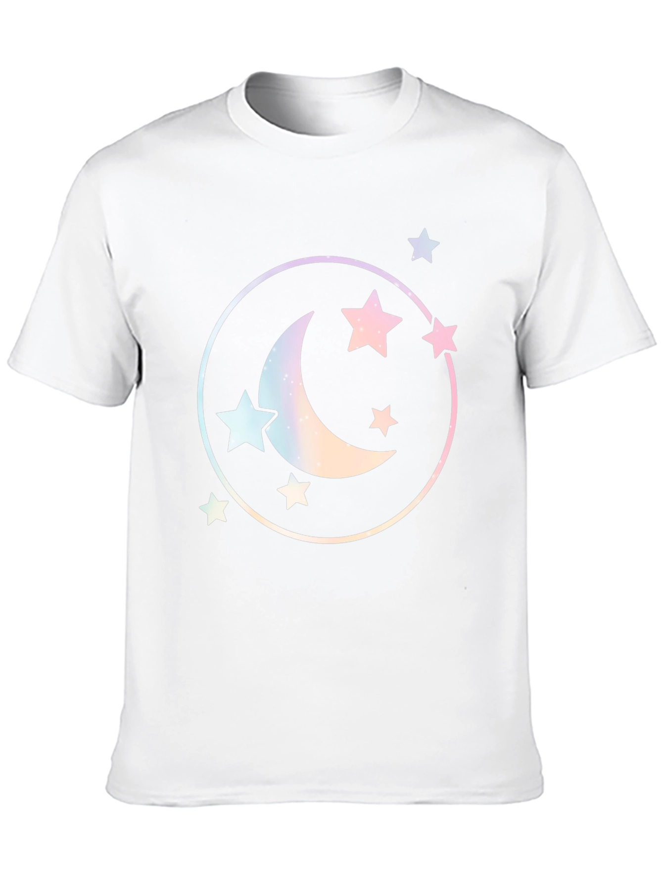 Black Moon & Stars Graphic Tee - Black Unisex T-Shirt view 10
