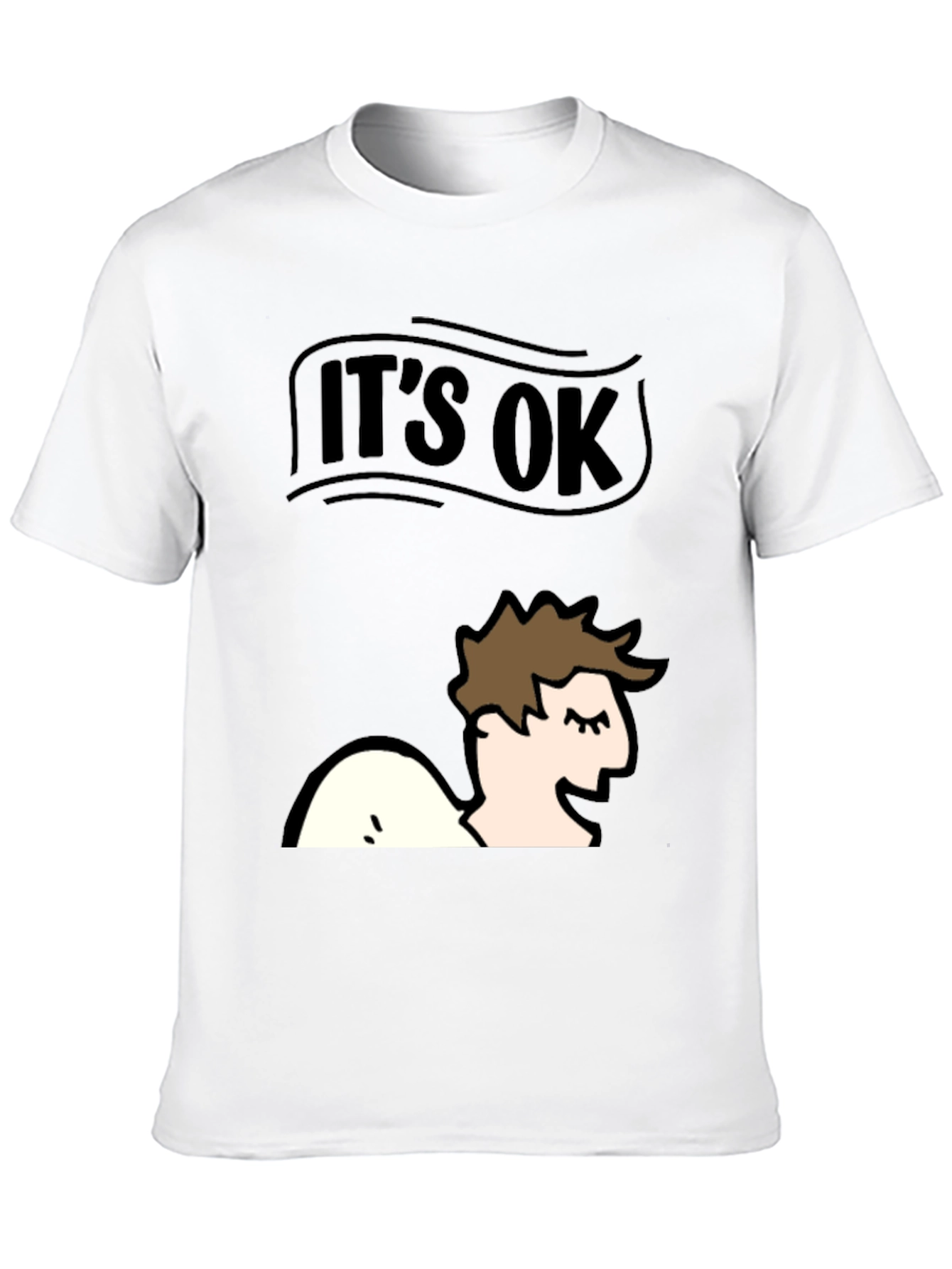 Black It's Ok T-Shirt - Funny Graphic Tee view 10