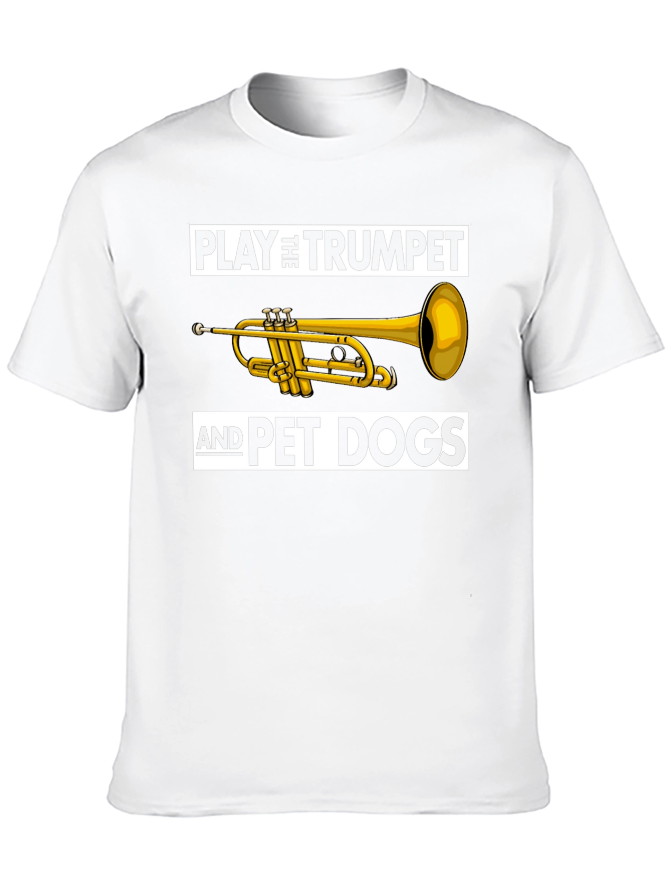 Black Play Trumpet Pet Dogs Black Graphic Tee view 10