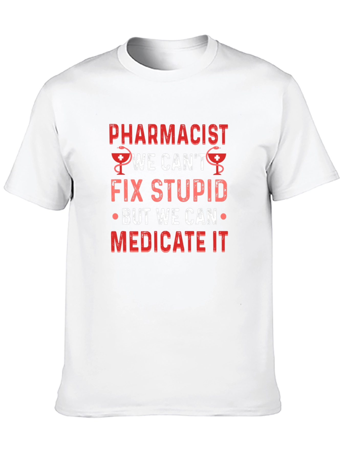 Black Pharmacist Fix Stupid T-Shirt - Medicate It Funny Tee view 10