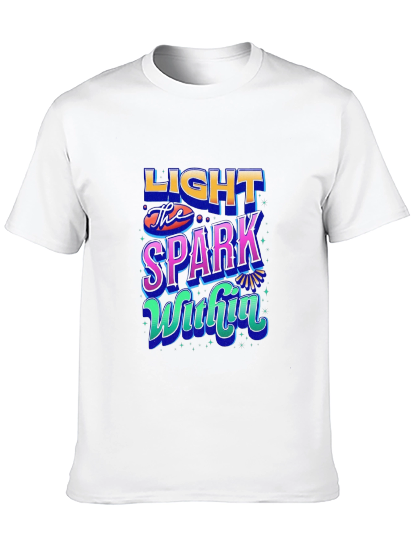 Black Light the Spark Within Graphic Tee - Black view 10