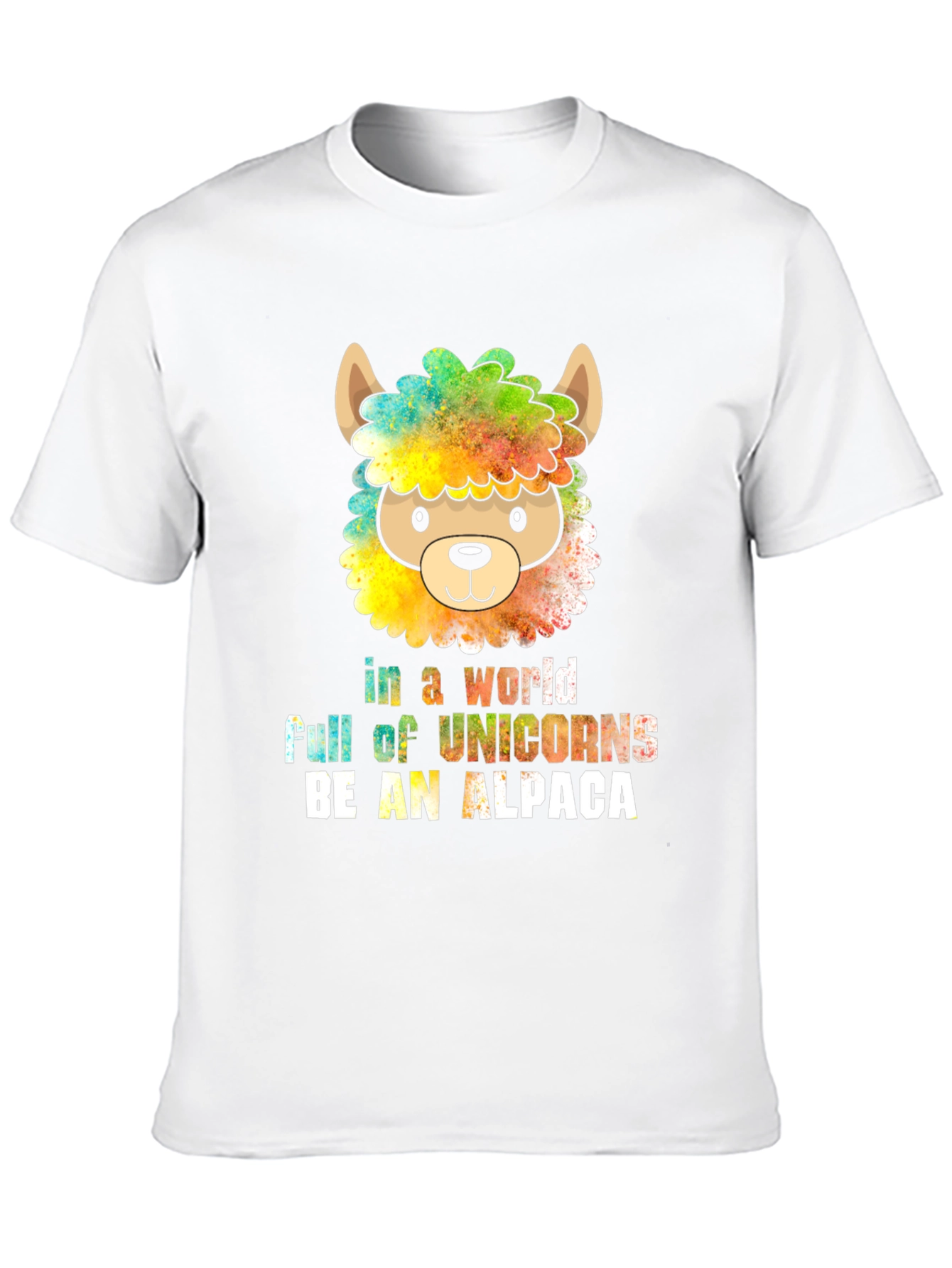 Black Be an Alpaca T-Shirt - Quirky Animal Graphic Tee view 10