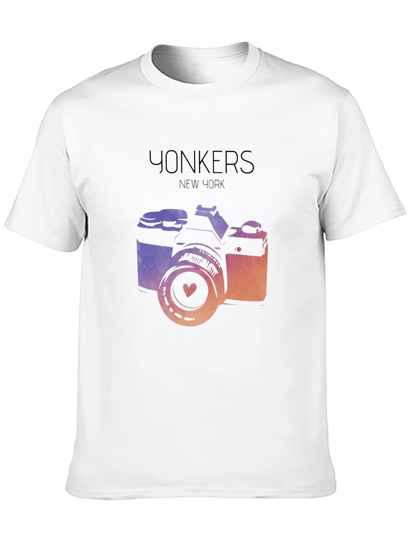Black Yonkers New York Camera Graphic T-Shirt view 10