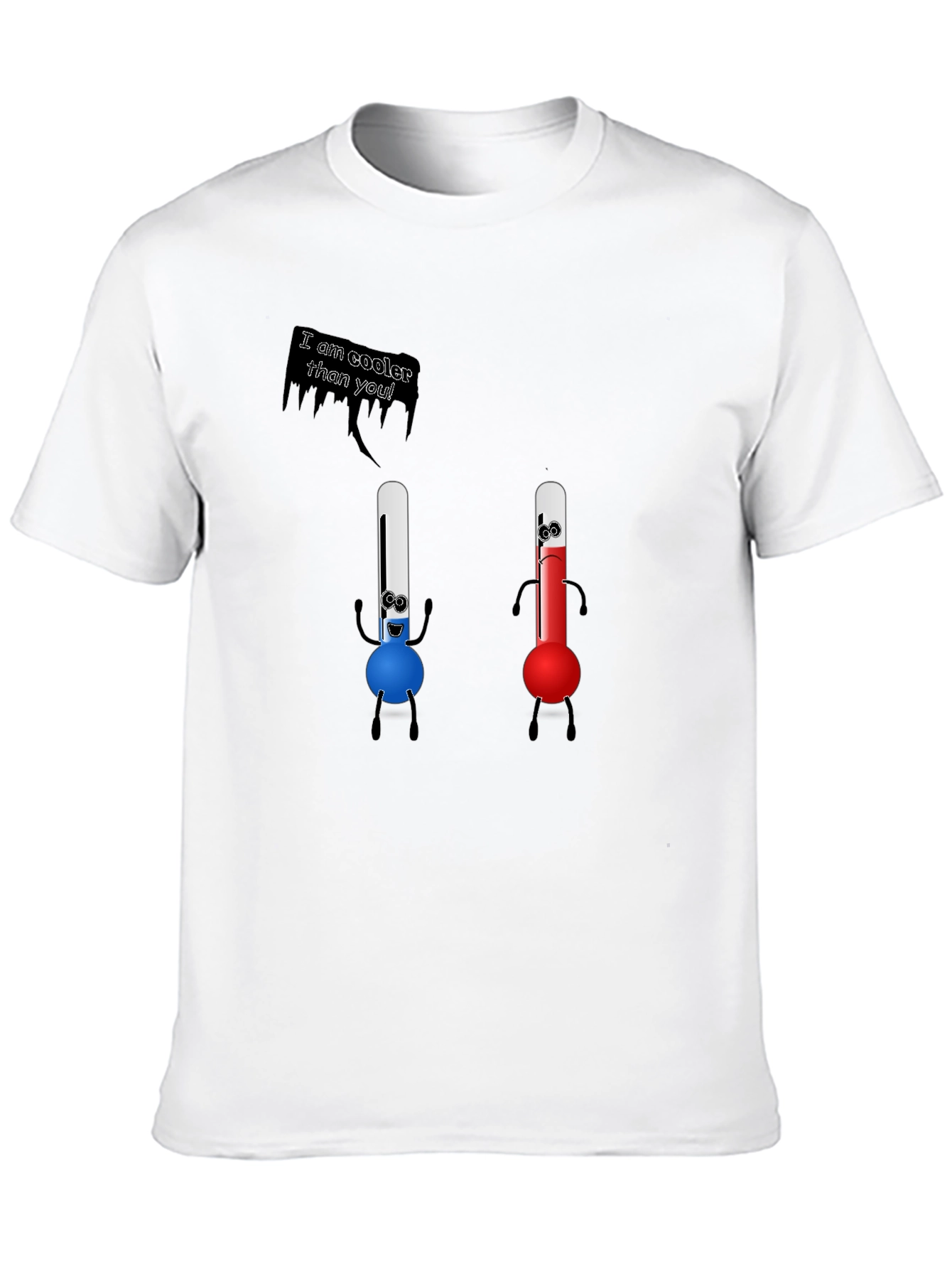 Black Cooler Than You T-Shirt - Funny Thermometer Tee view 10