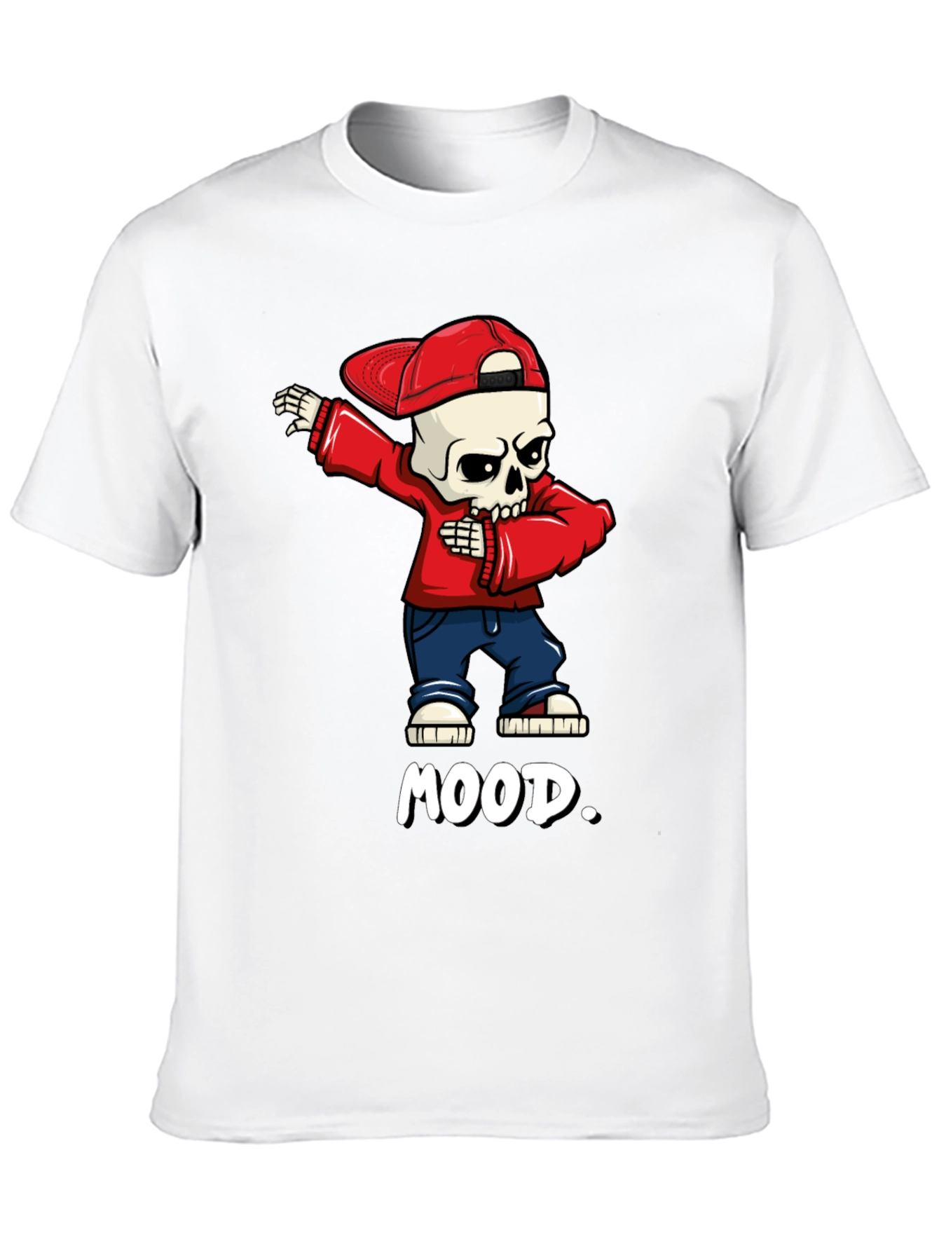 Black Mood Skeleton Dab Graphic Tee - Trendy Streetwear view 10