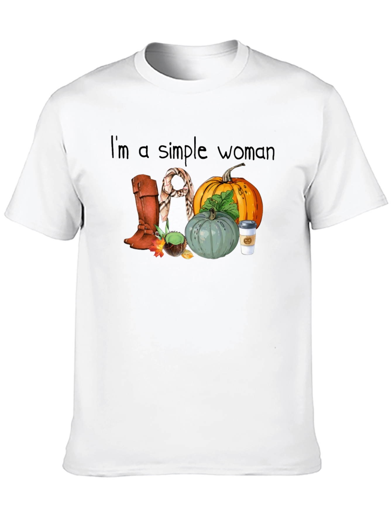 Black Simple Woman Fall T-Shirt view 10