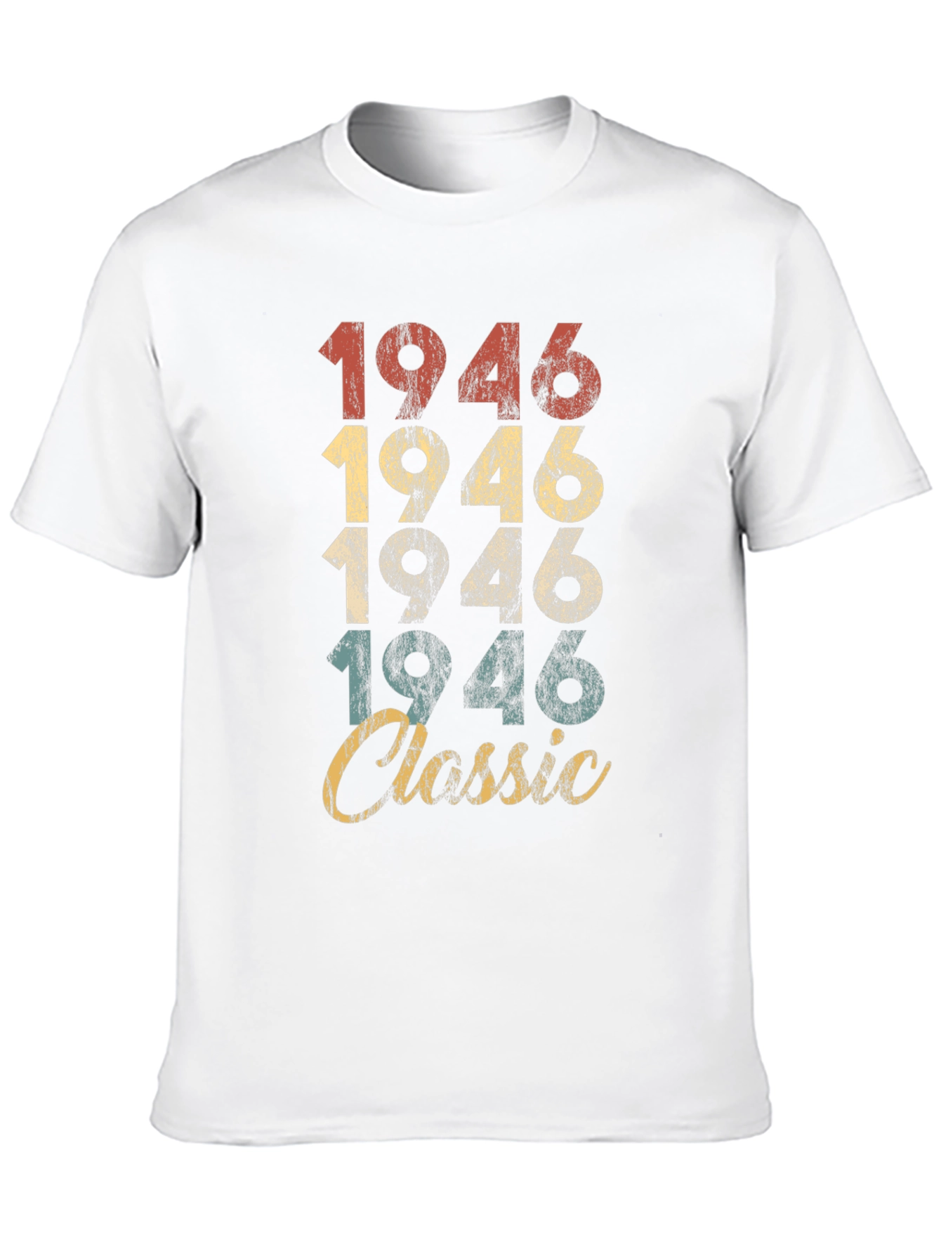Black Vintage 1946 Classic T-Shirt view 10