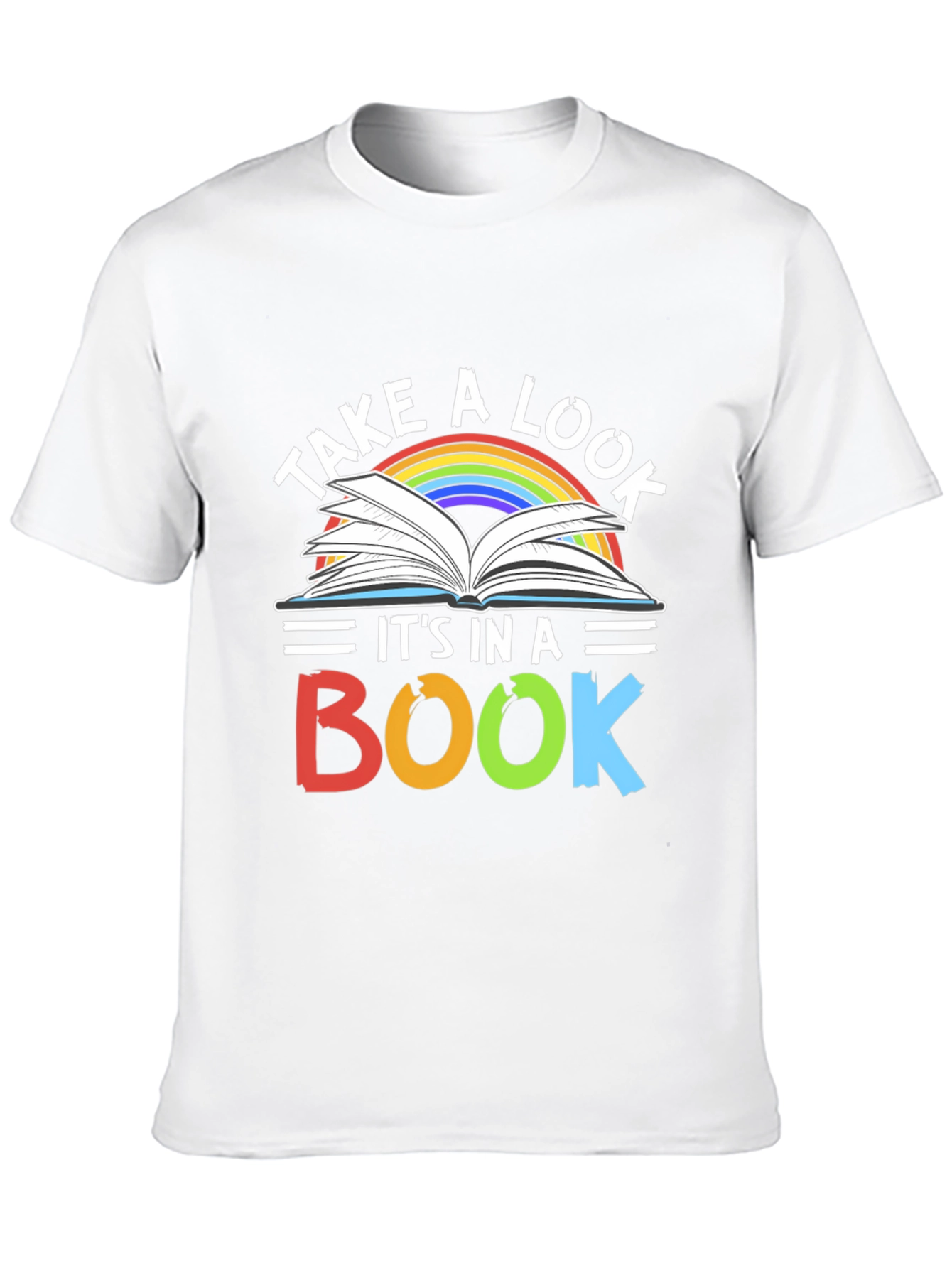 Black Take A Look It's In A Book T-Shirt view 10