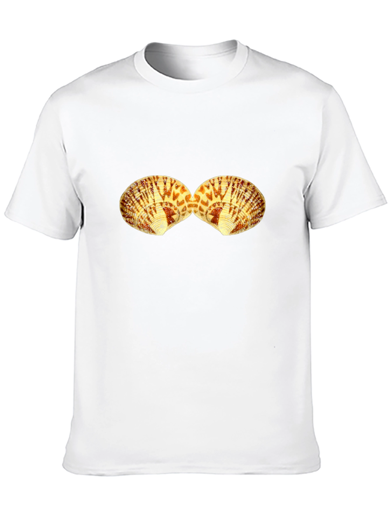 Black Seashell Graphic Tee - Black Cotton T-Shirt view 10