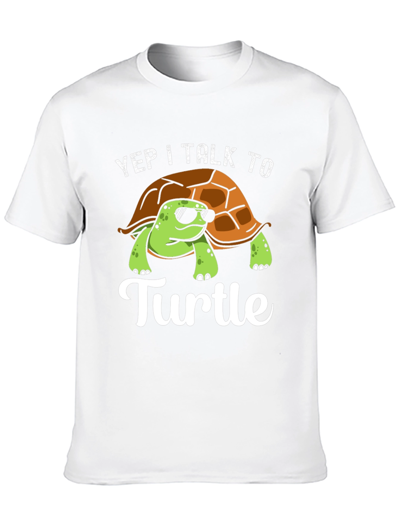 Black Yep I Talk to Turtle Graphic T-Shirt view 10
