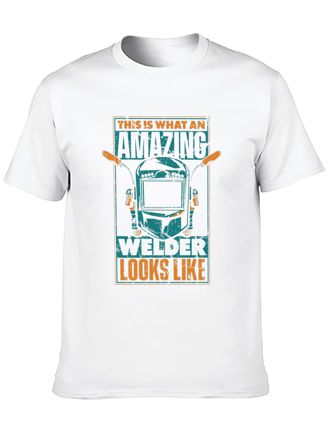 Black Amazing Welder T-Shirt: Black Cotton Blend view 10