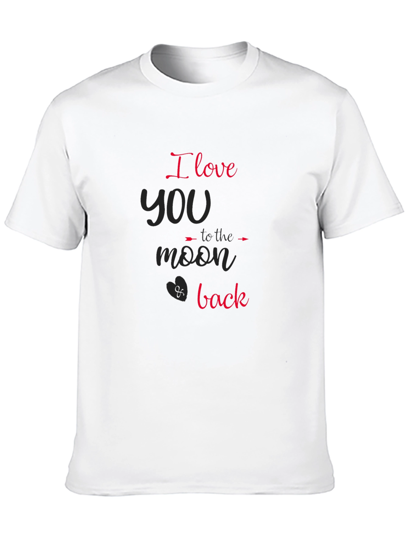 Black I Love You To The Moon and Back Graphic Tee view 10