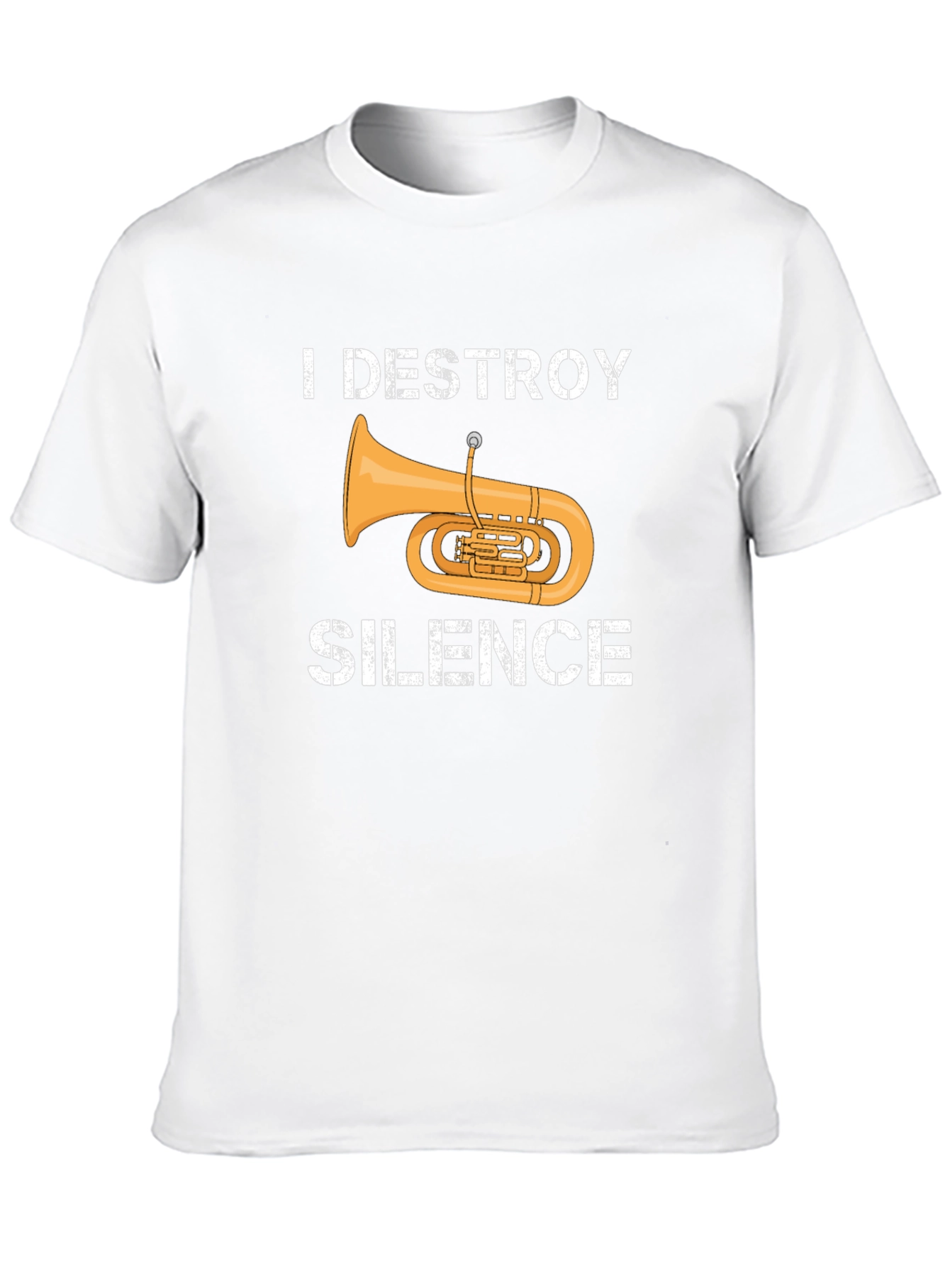 Black I Destroy Silence Tuba Graphic Tee view 10