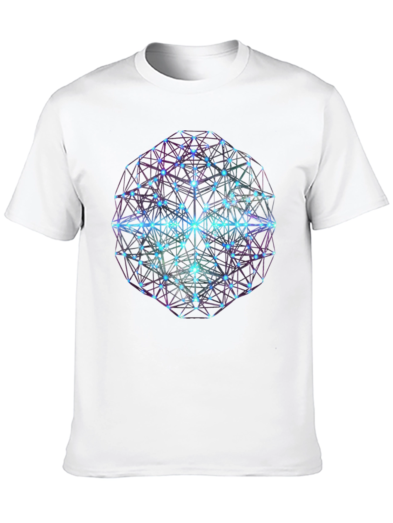 Black Geometric Galaxy T-Shirt - Abstract Design view 10