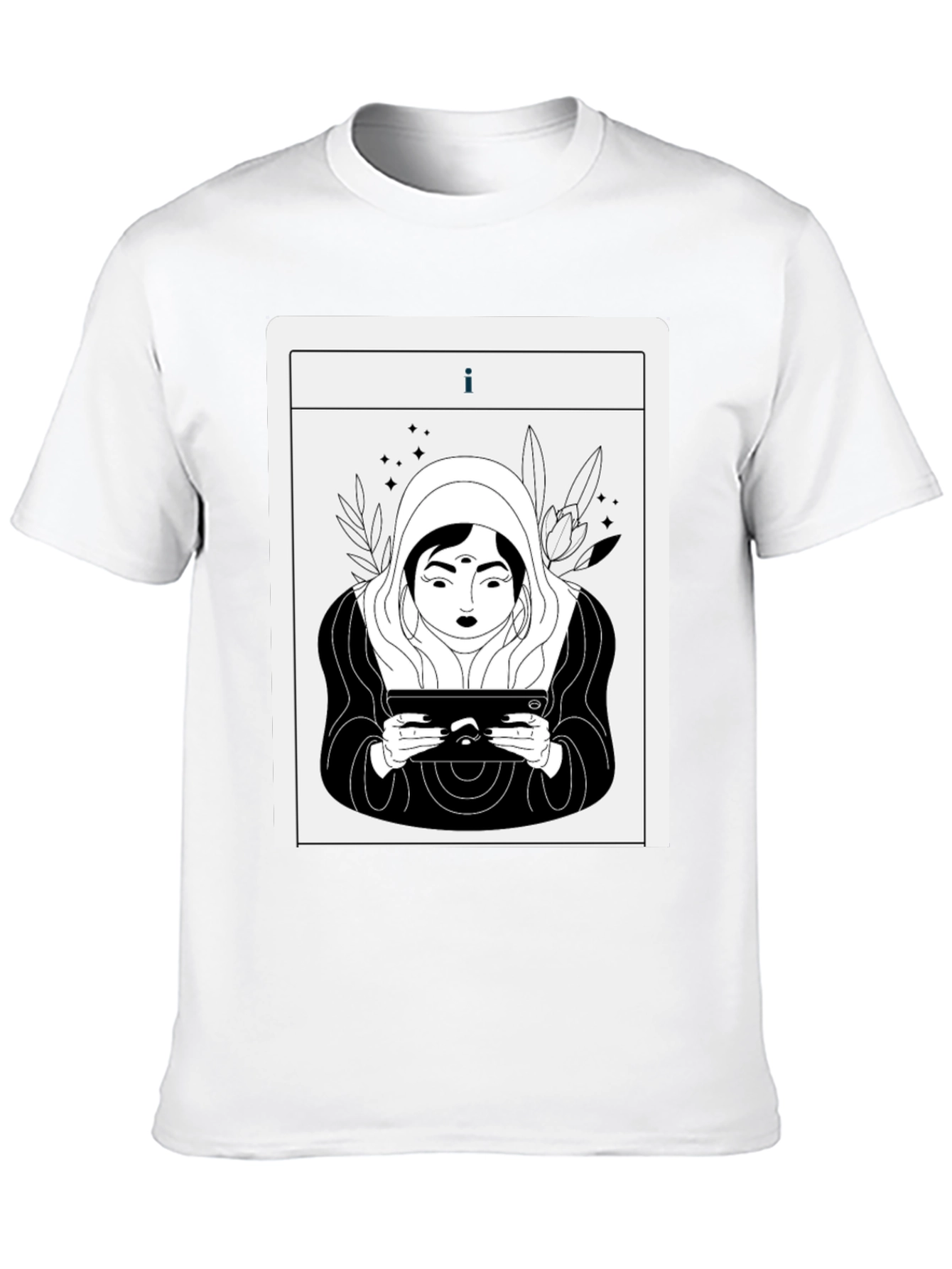Black Mystic Tablet Tarot Graphic Tee - Black view 10