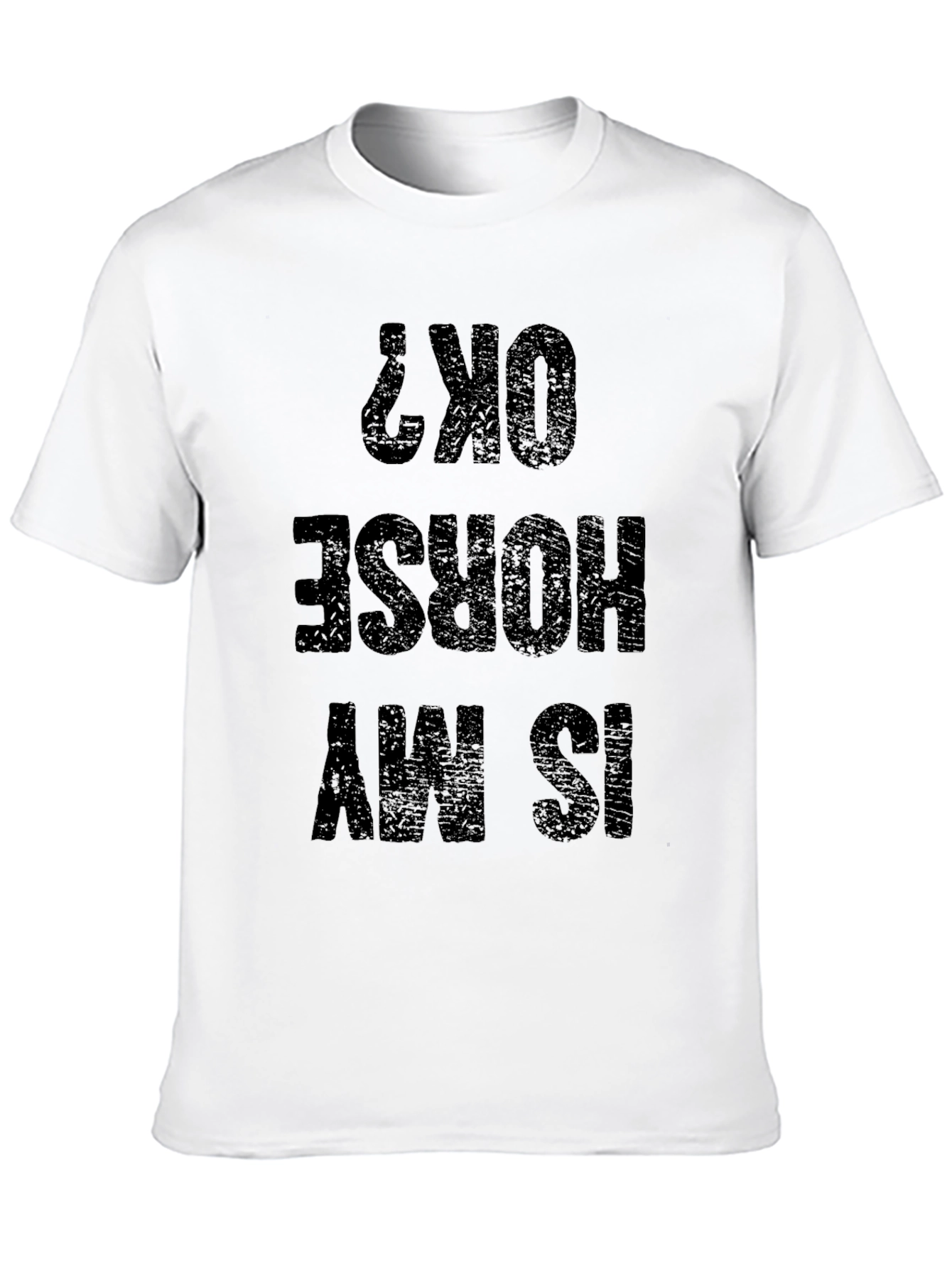 Black Is My Horse OK? Funny Graphic Tee view 10