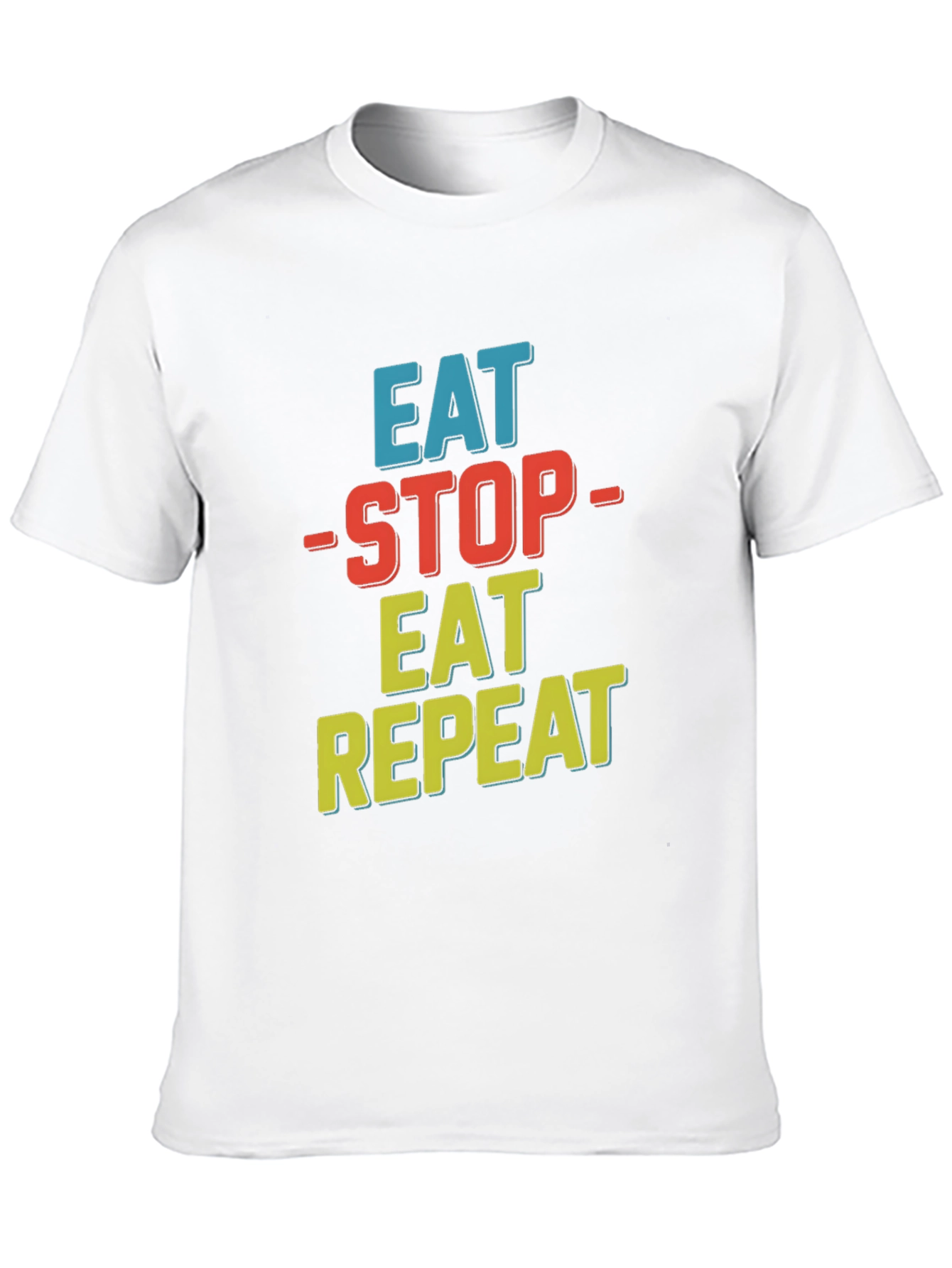 Black Eat Stop Eat Repeat Graphic Tee view 10