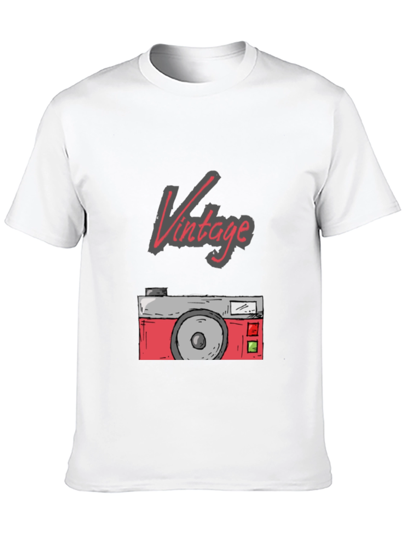 Black Vintage Camera Graphic Tee - Retro Style view 10