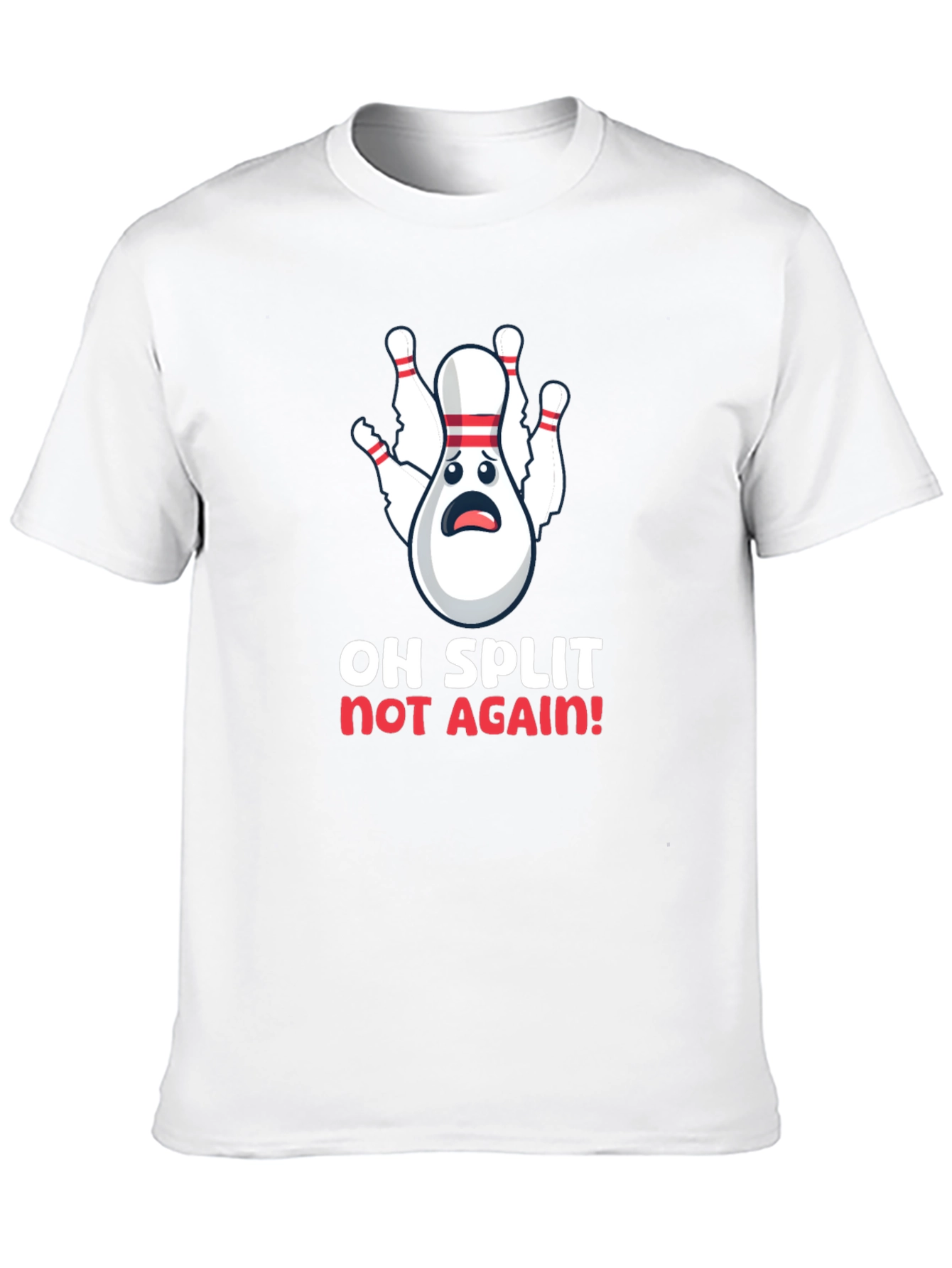 Black Funny Bowling Split T-Shirt view 10