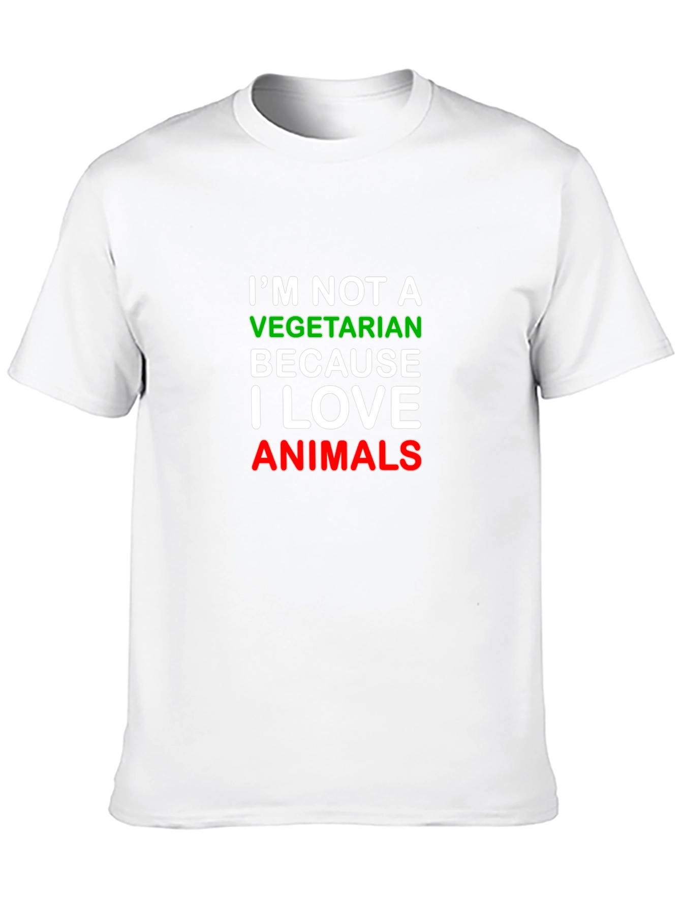Black I'm Not a Vegetarian Black T-Shirt view 10