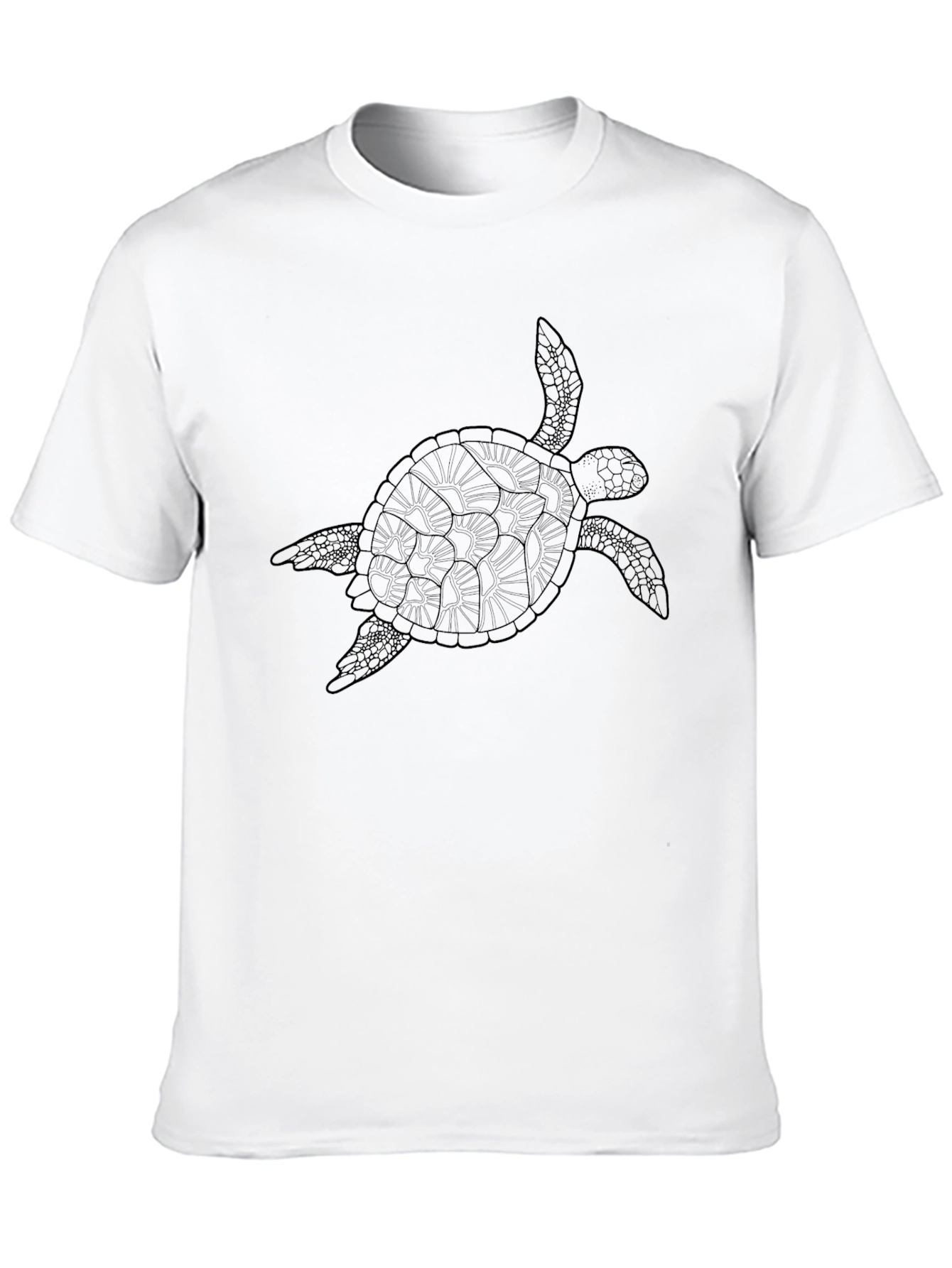 Black Men's Black Turtle Graphic Tee view 10