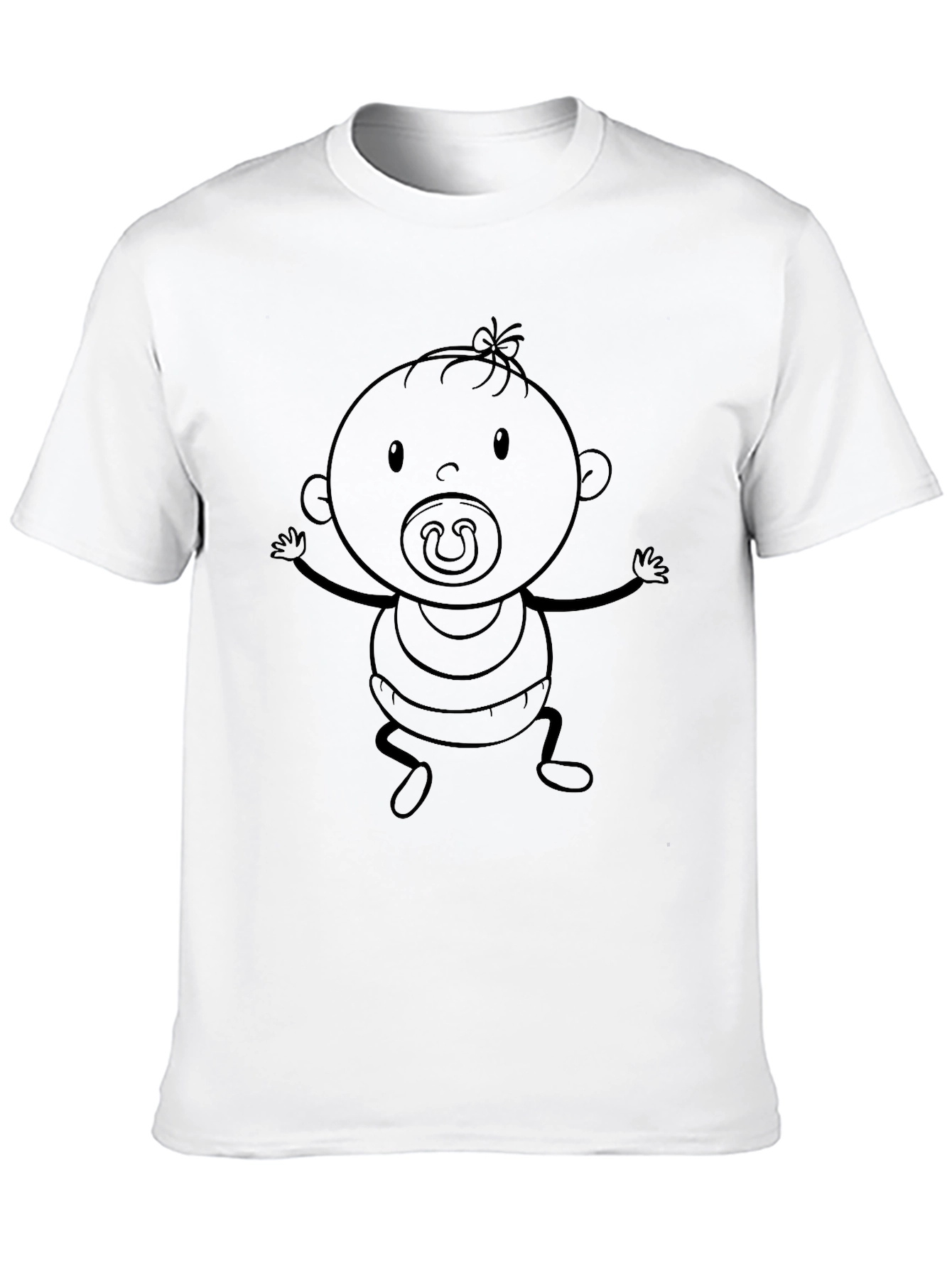 Black Funny Baby Graphic Black T-Shirt view 10