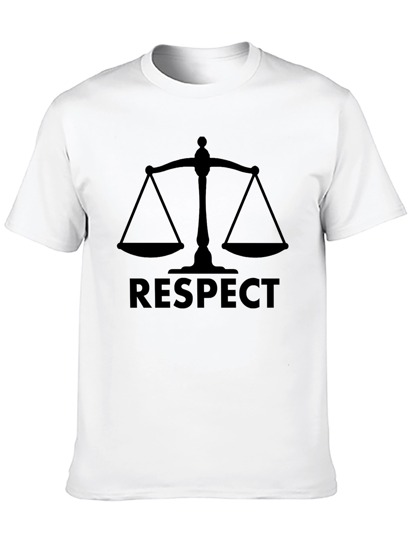 Black Respect Graphic T-Shirt - Scales of Justice Design view 10