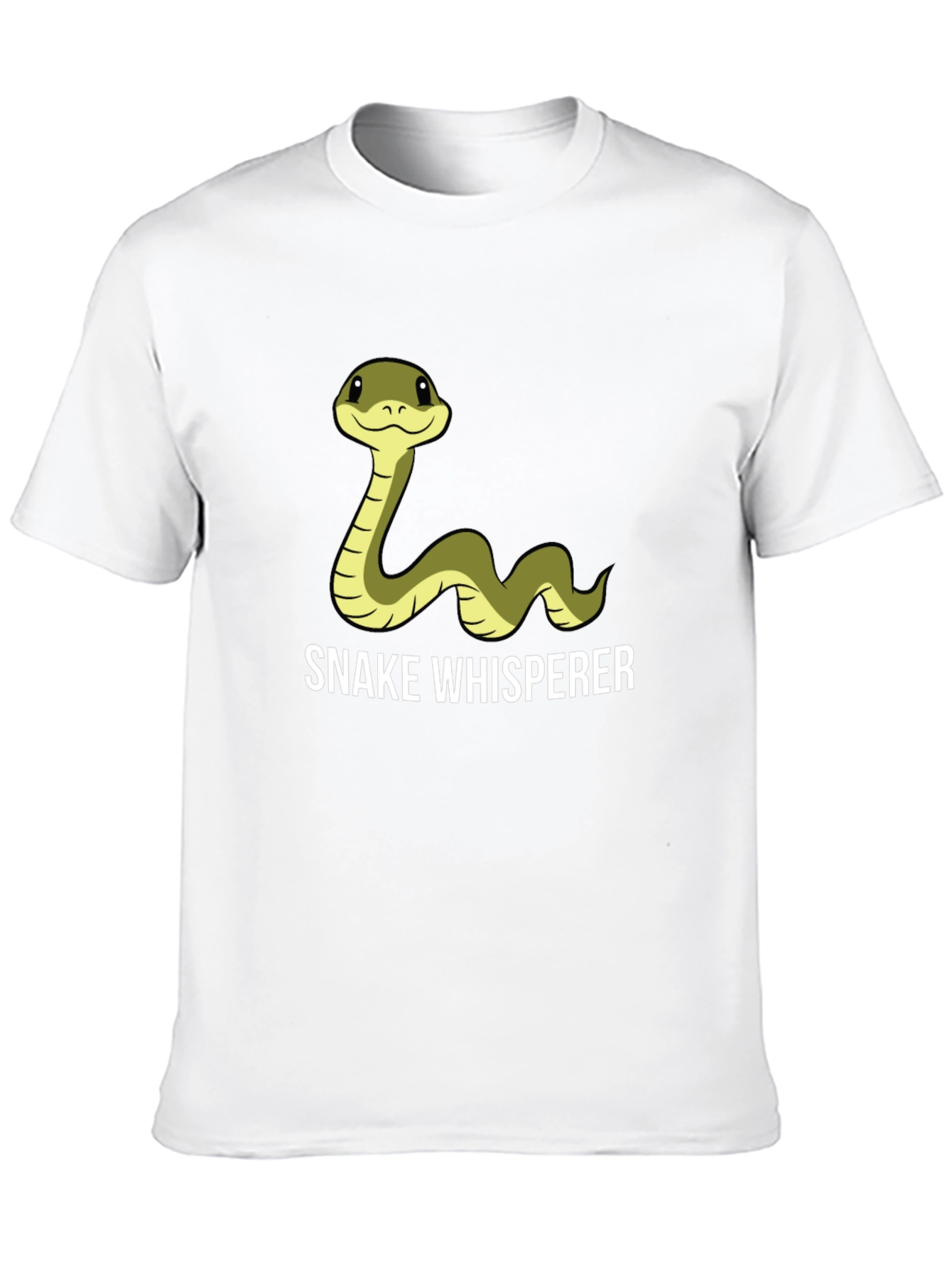 Black Snake Whisperer Tee - Cartoon Snake Black T-Shirt view 10