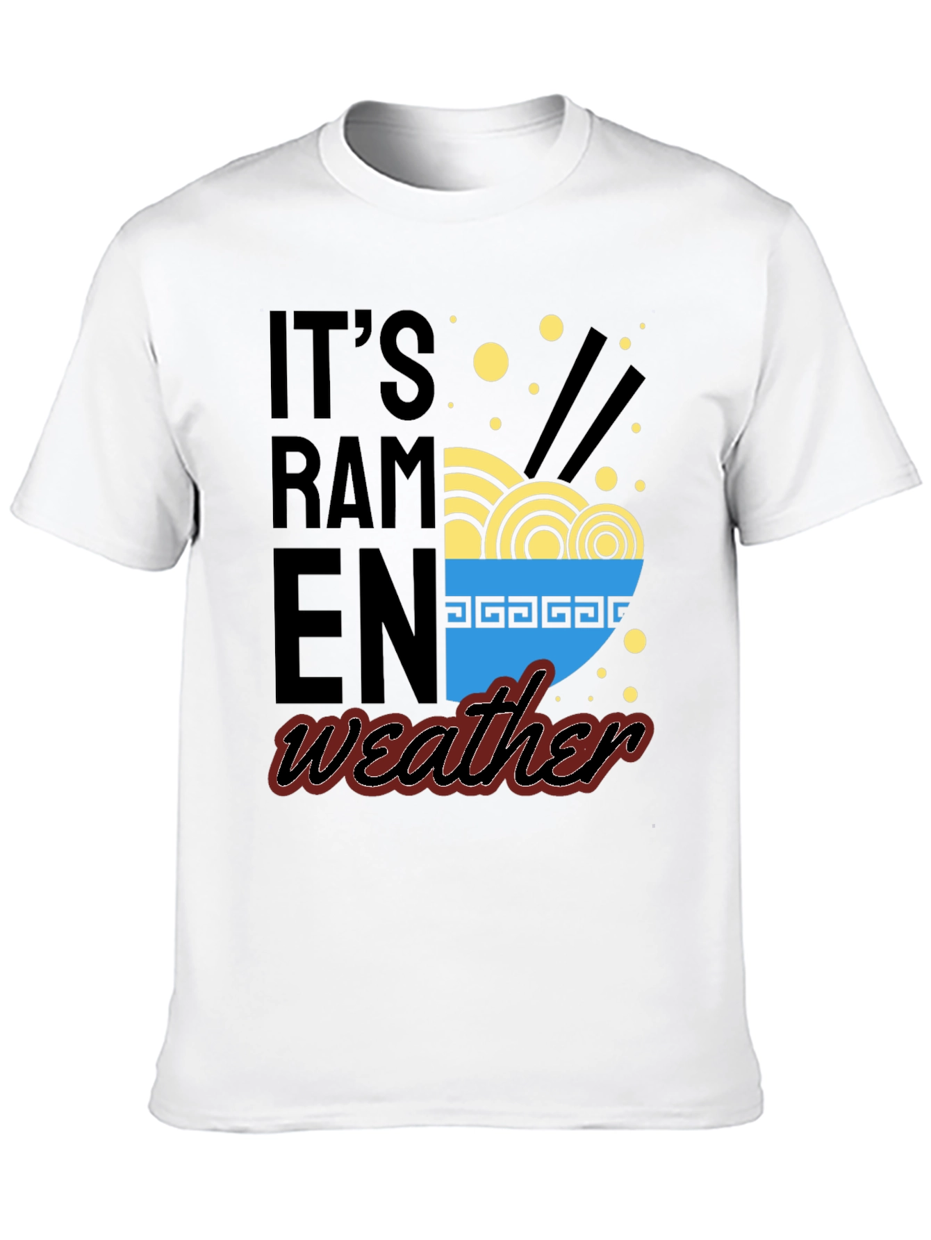 Black It's Ramen Weather Graphic Tee view 10