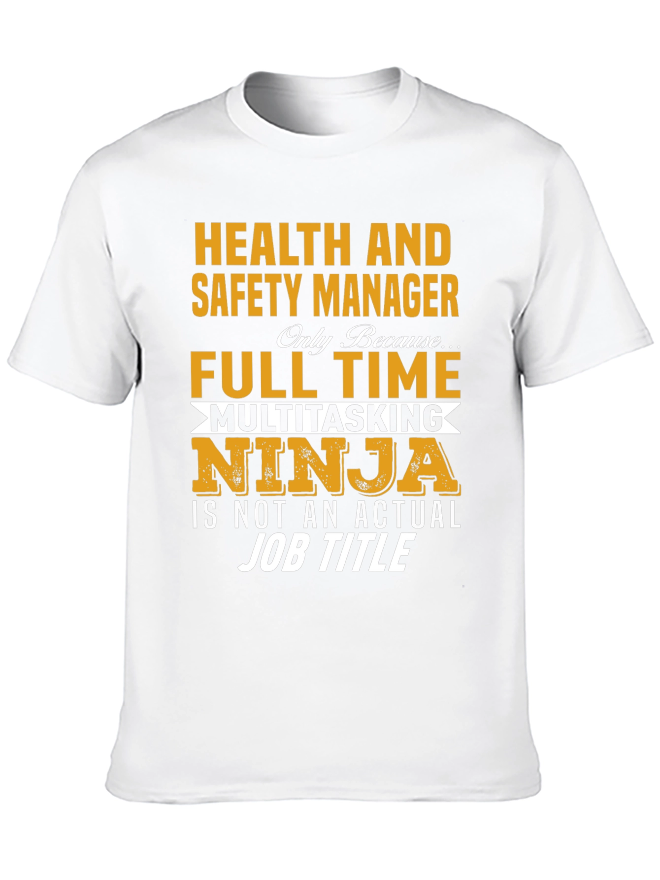 Black Health & Safety Manager Novelty T-Shirt view 10
