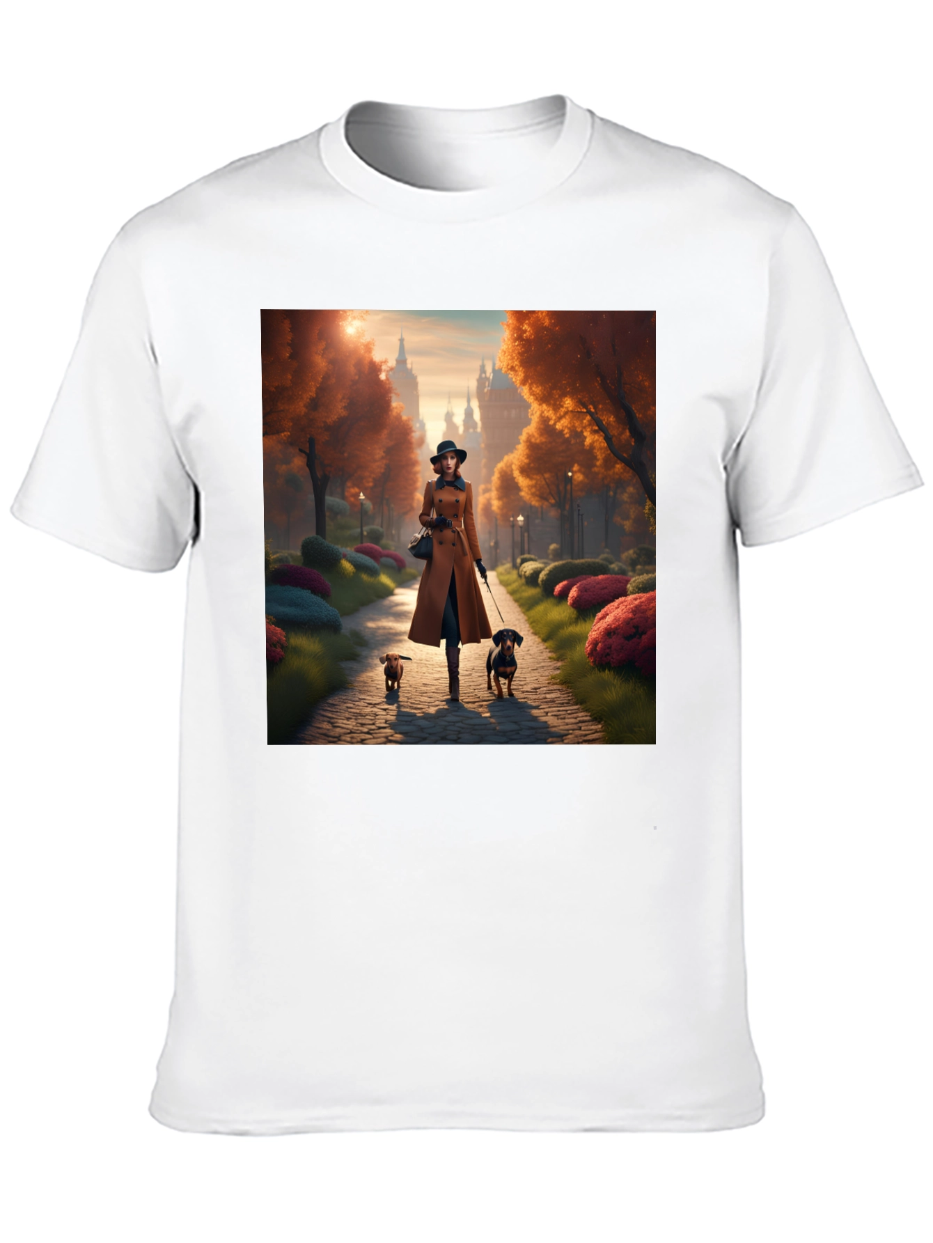 Black Dog Walk Autumn T-Shirt view 10