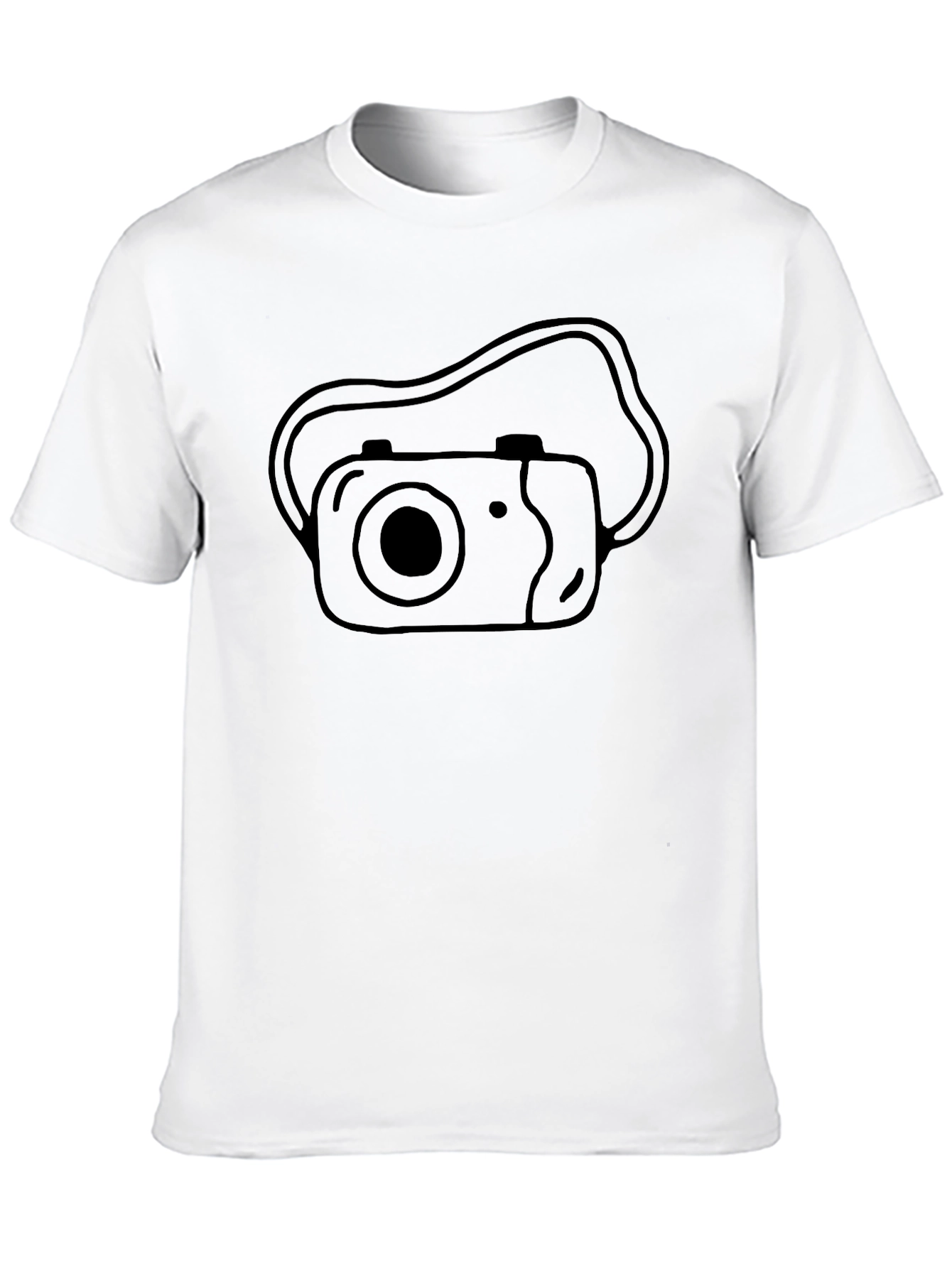 Black Camera Graphic Tee - Black Cotton T-Shirt view 10