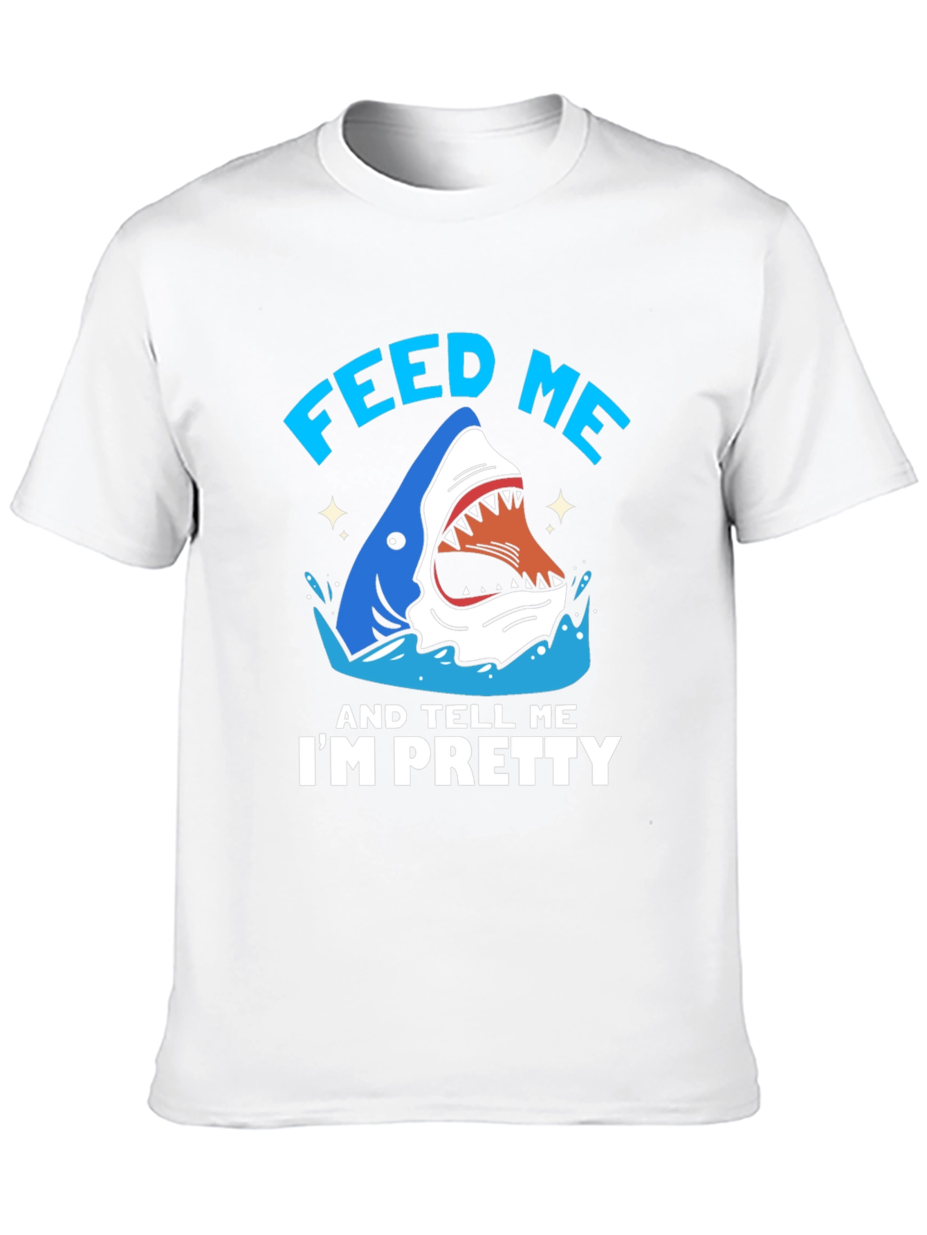 Black Feed Me Shark T-Shirt - Funny Ocean Lover Tee view 10