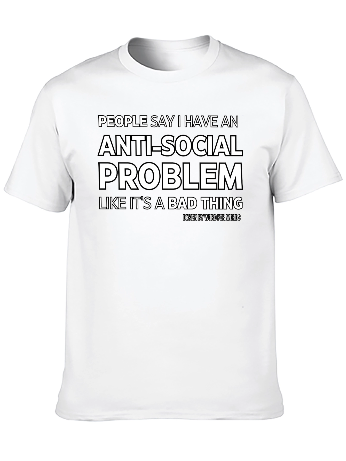 Black Anti-Social Problem T-Shirt view 10
