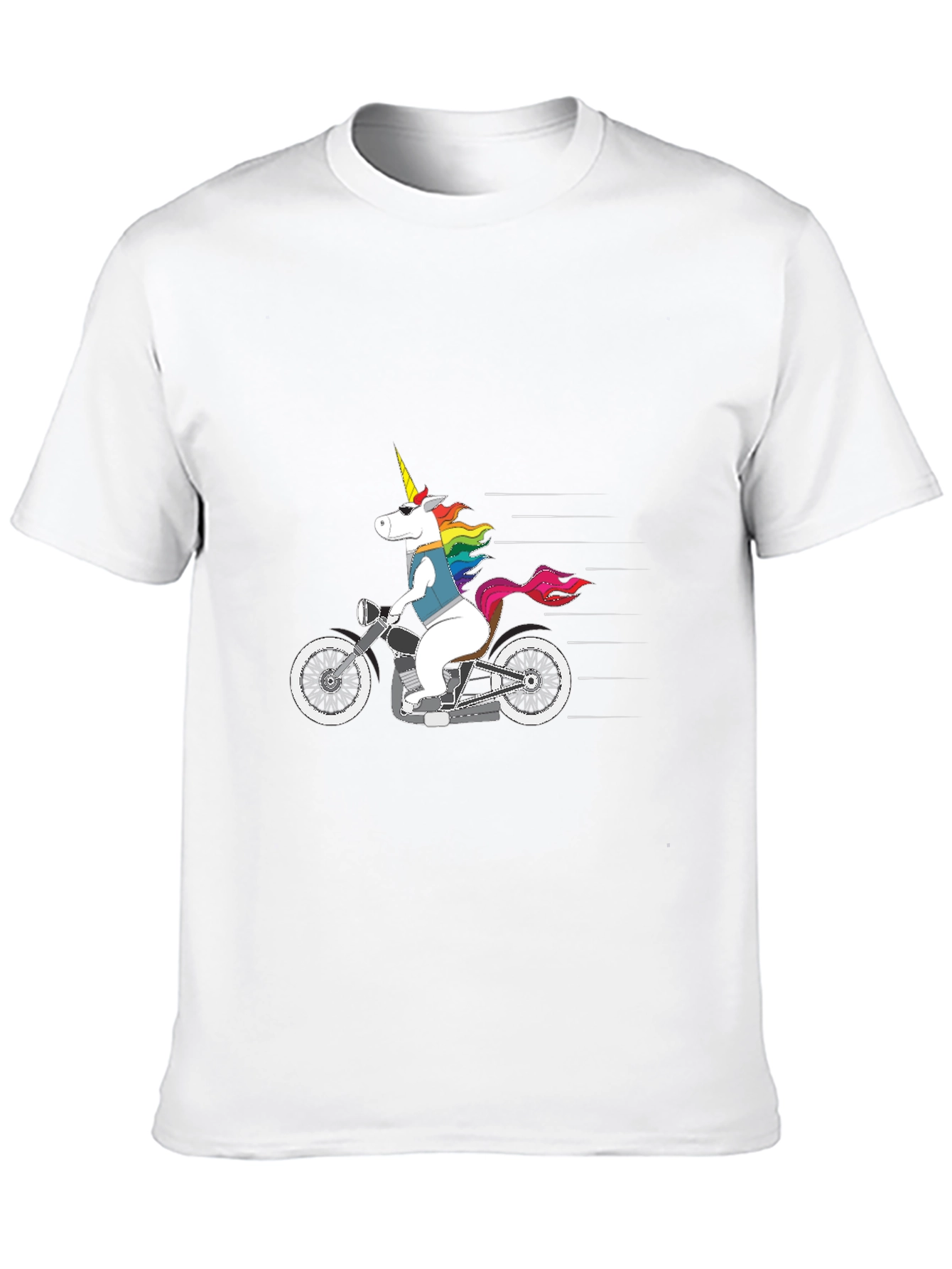 Black Unicorn Motorcycle T-Shirt - Black Graphic Tee view 10