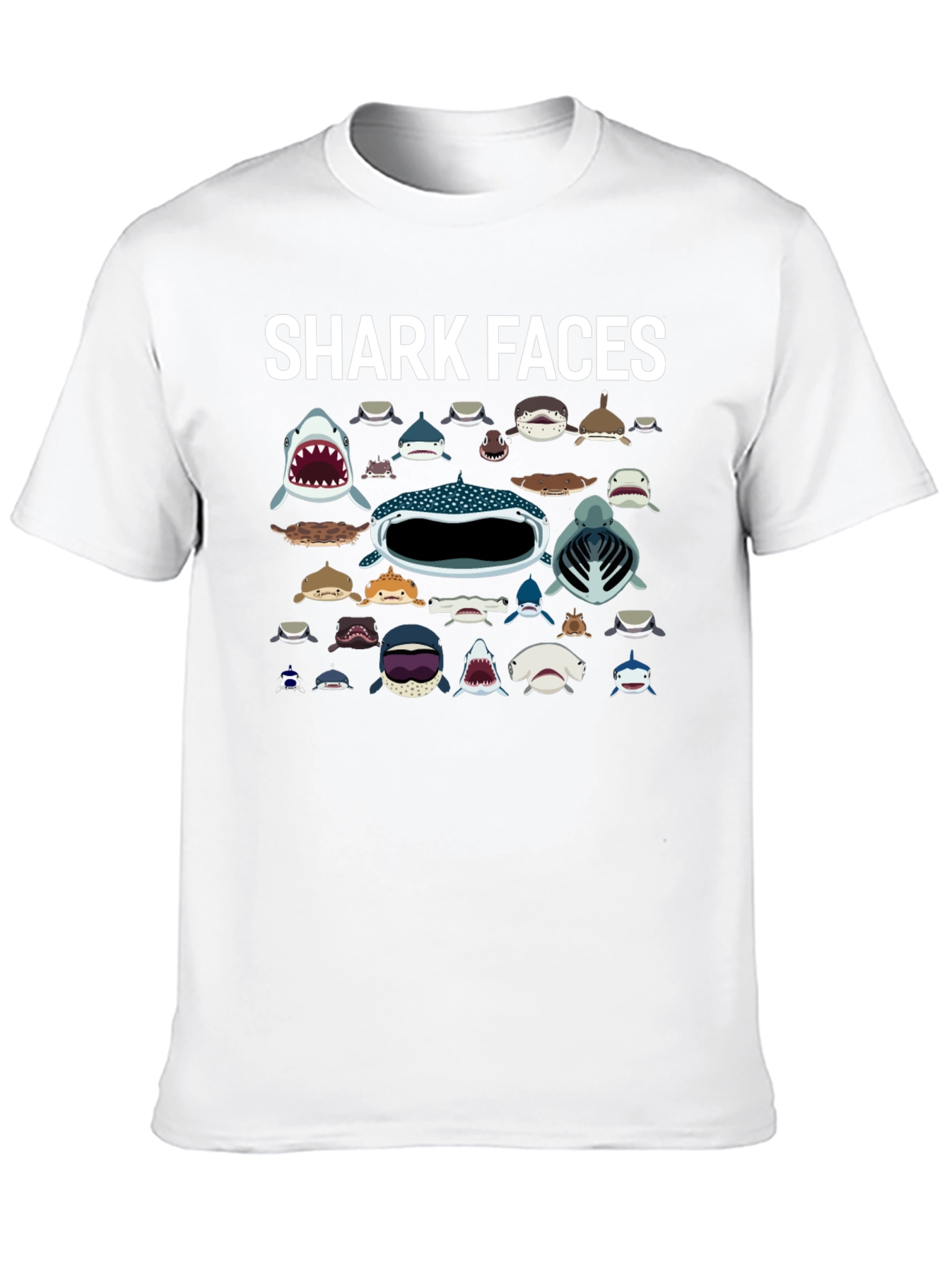 Black Shark Faces Graphic Tee - Black view 10