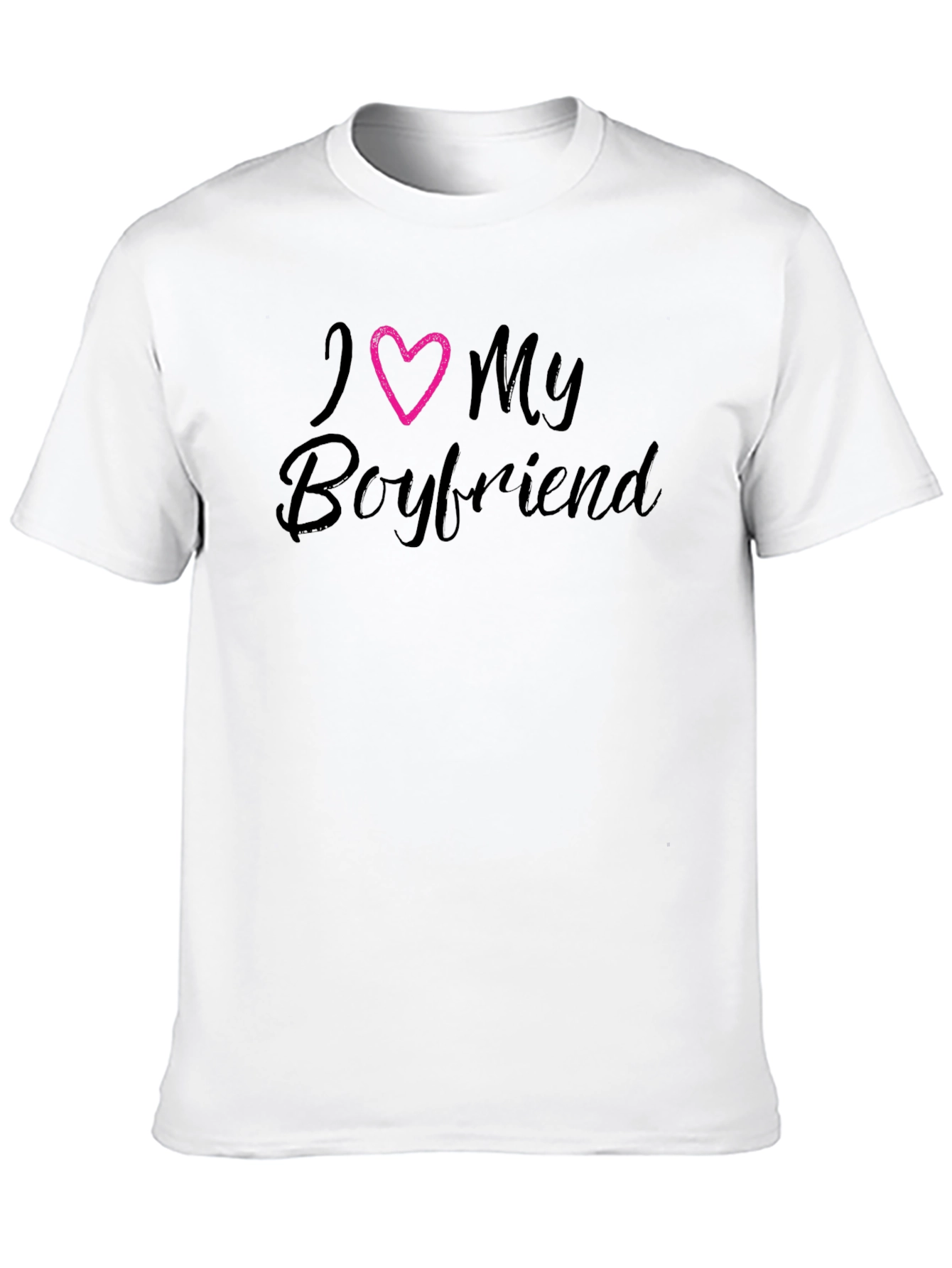 Black I Heart My Boyfriend Black T-Shirt view 10
