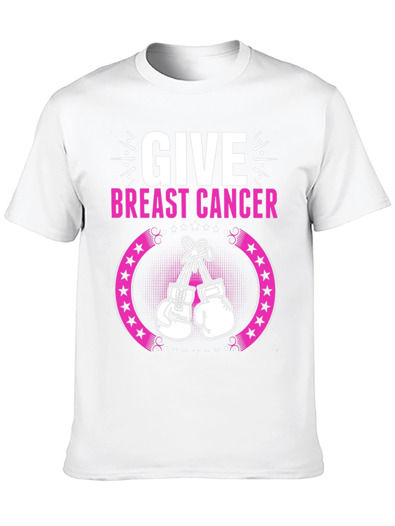 Black Breast Cancer Awareness Boxing Gloves T-Shirt view 10