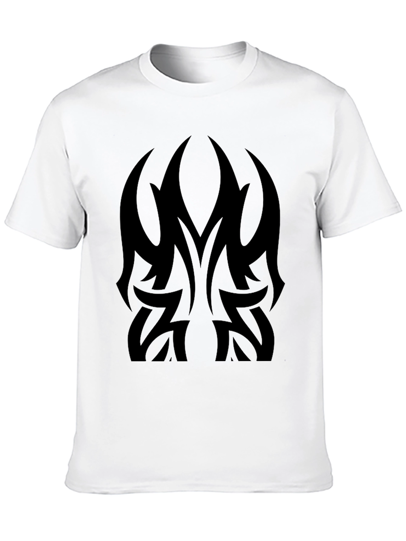 Black Tribal Tattoo Graphic Black T-Shirt view 10