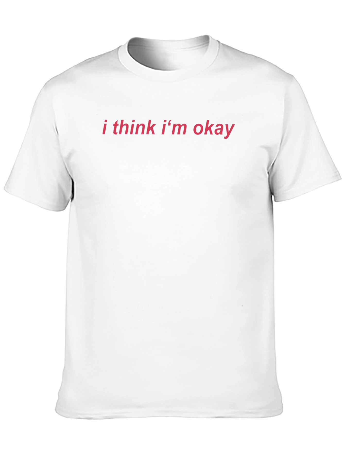 Black I Think I'm Okay Tee - Soft Cotton Comfort view 10