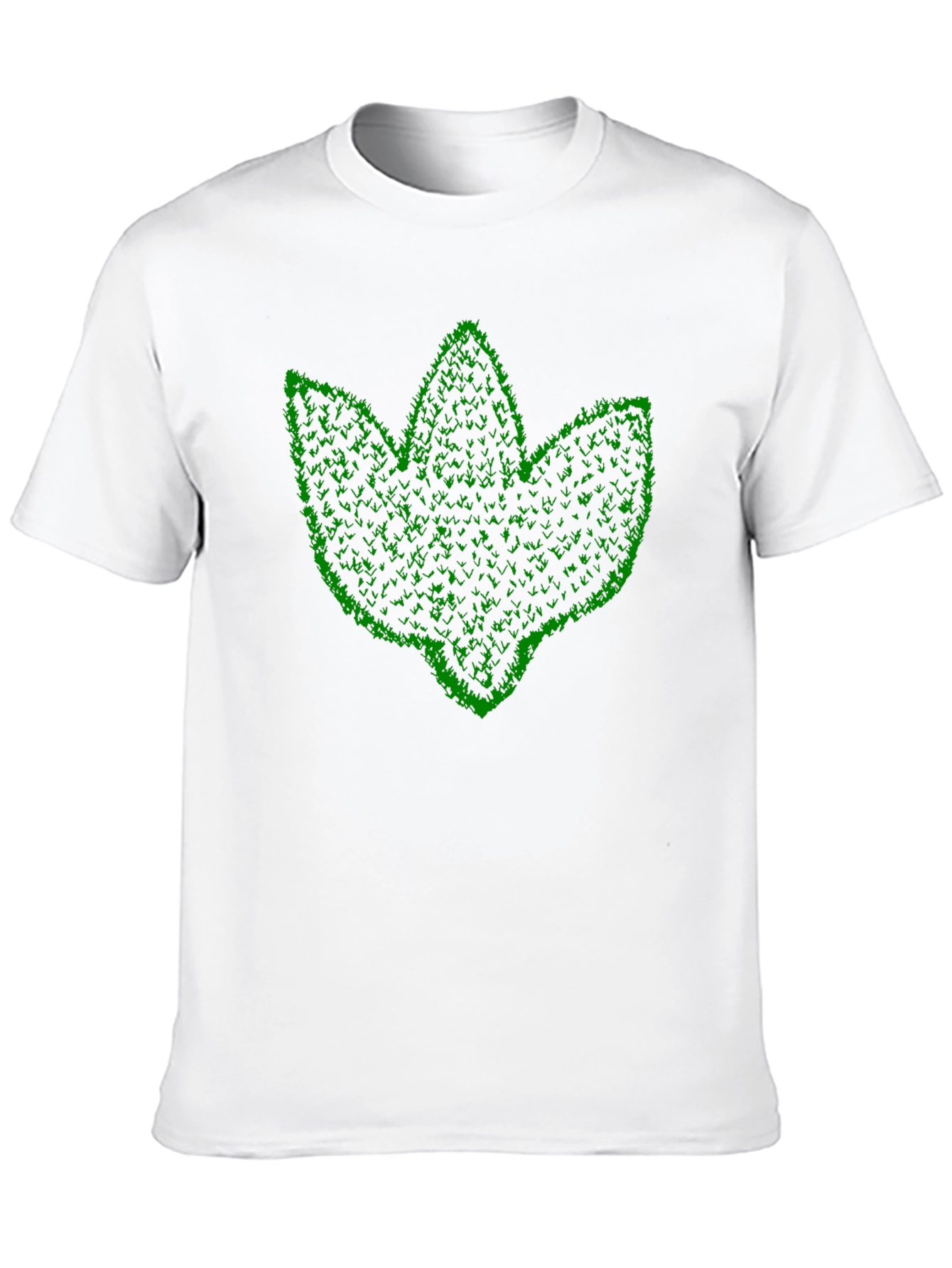 Black Leaf Graphic Print Black T-Shirt view 10