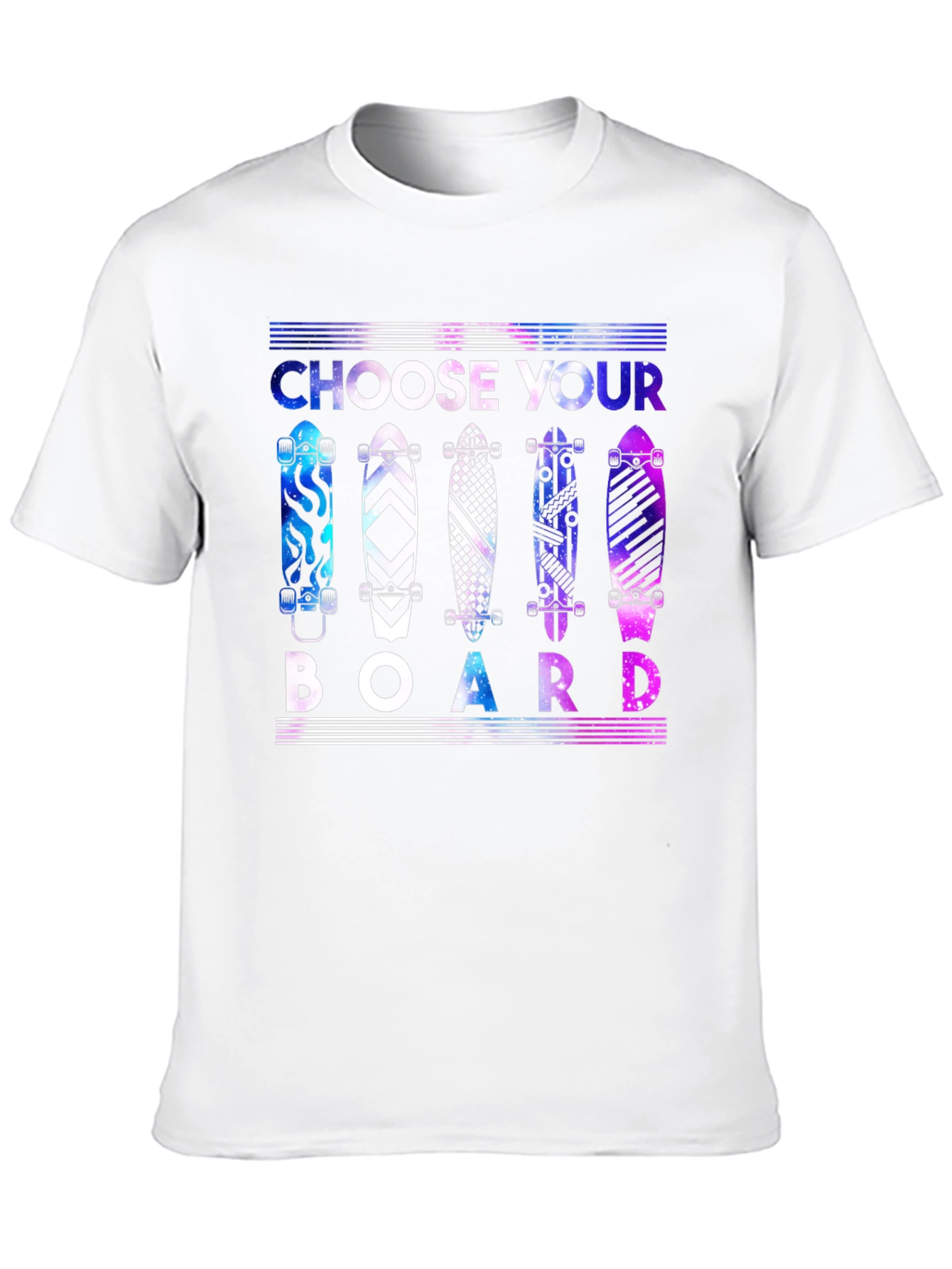 Black Choose Your Board T-Shirt - Skateboard Design view 10