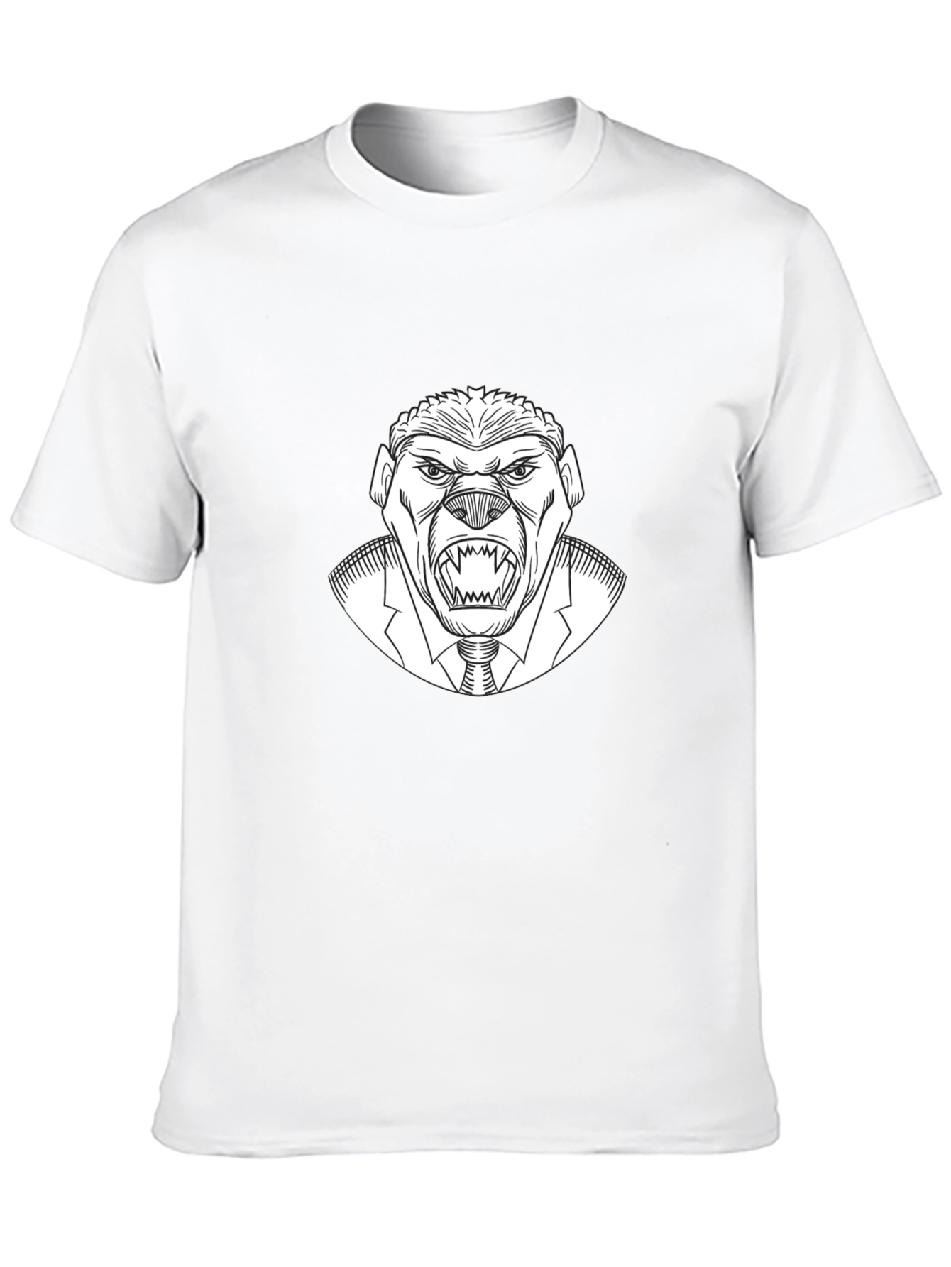 Black Men's Black Graphic Tee - Honey Badger Boss view 10