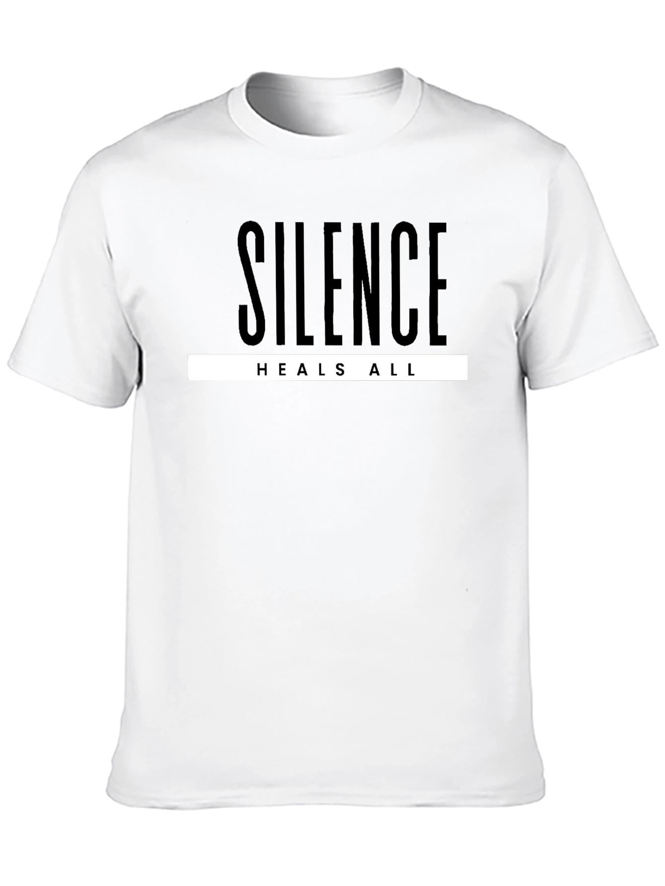 Black Silence Heals All Graphic Tee - Black T-Shirt view 10